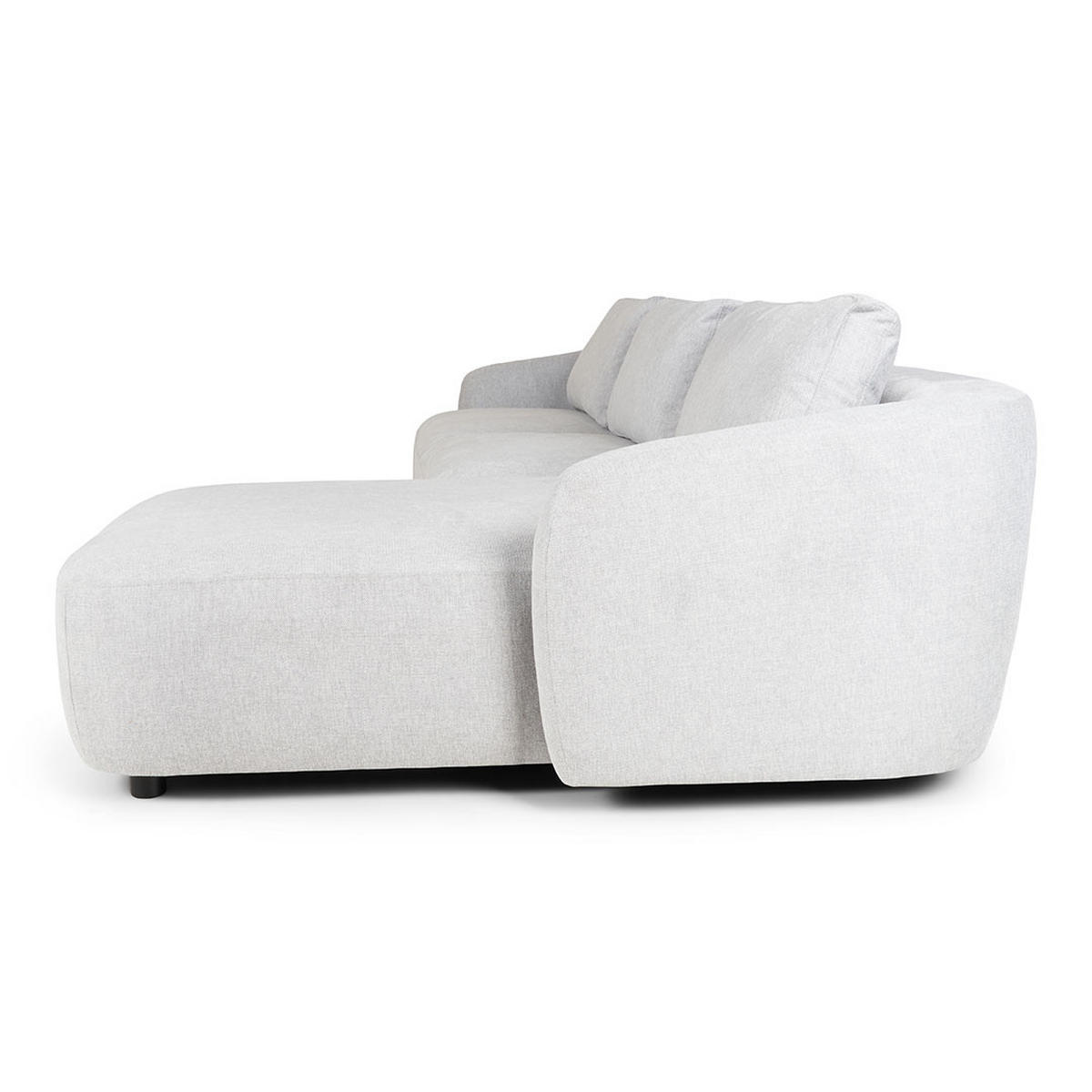 3-SITZER-SOFA Bergen Stoff Hellgrau - Hellgrau, Textil (162/78/312cm) - ebuy24