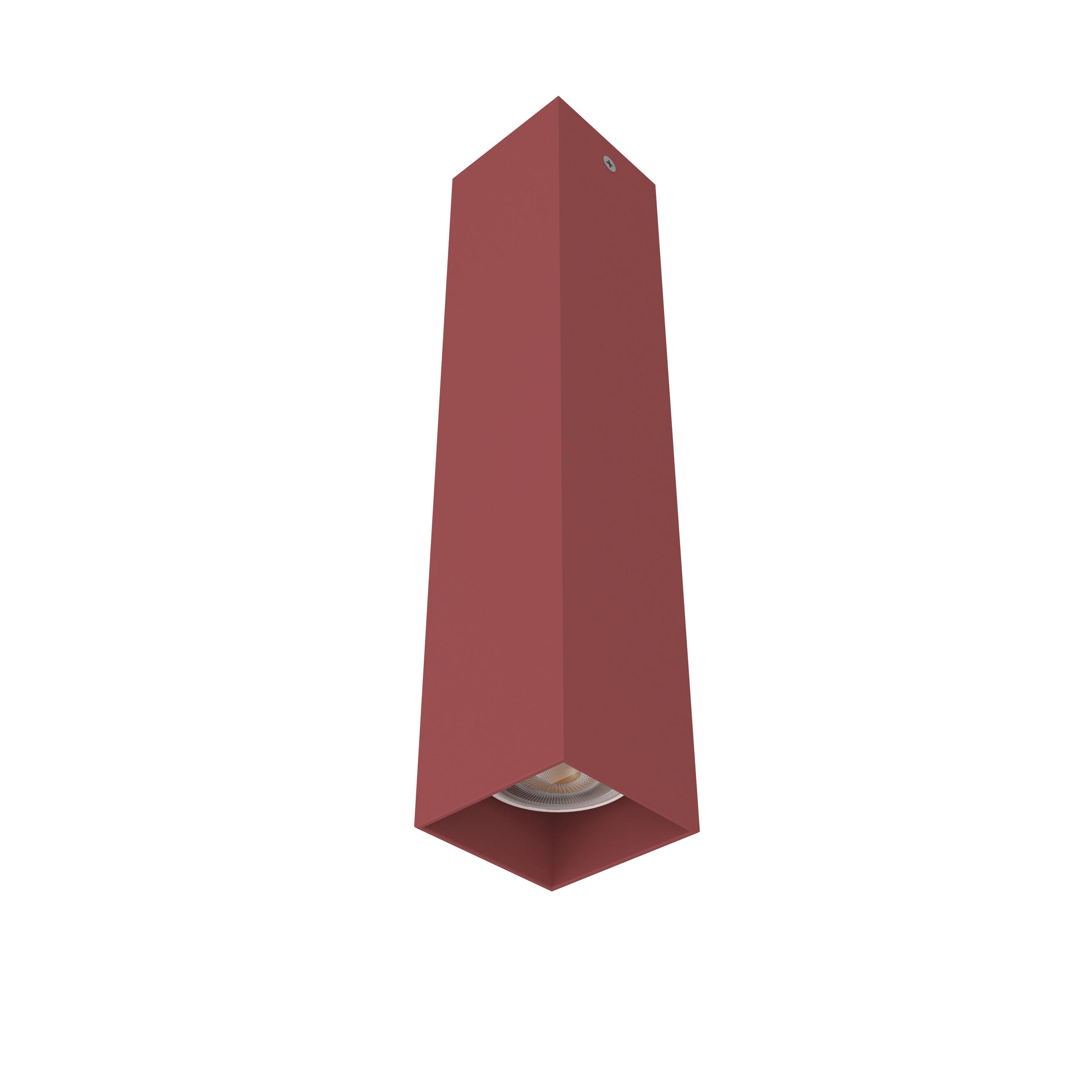 DECKENLEUCHTE Cube H30 - Rot, Metall (6/6/30cm) - Lumicom