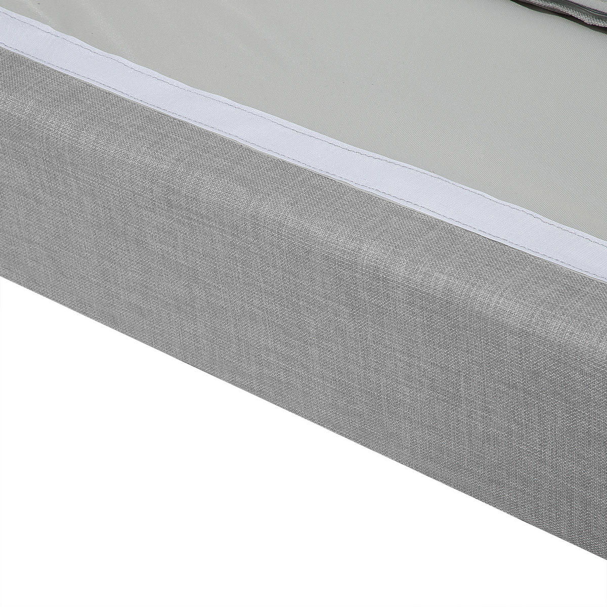 ECKSOFA Polsterbezug Hellgrau Elvenes - Hellgrau, Textil (206/140cm) - Beliani