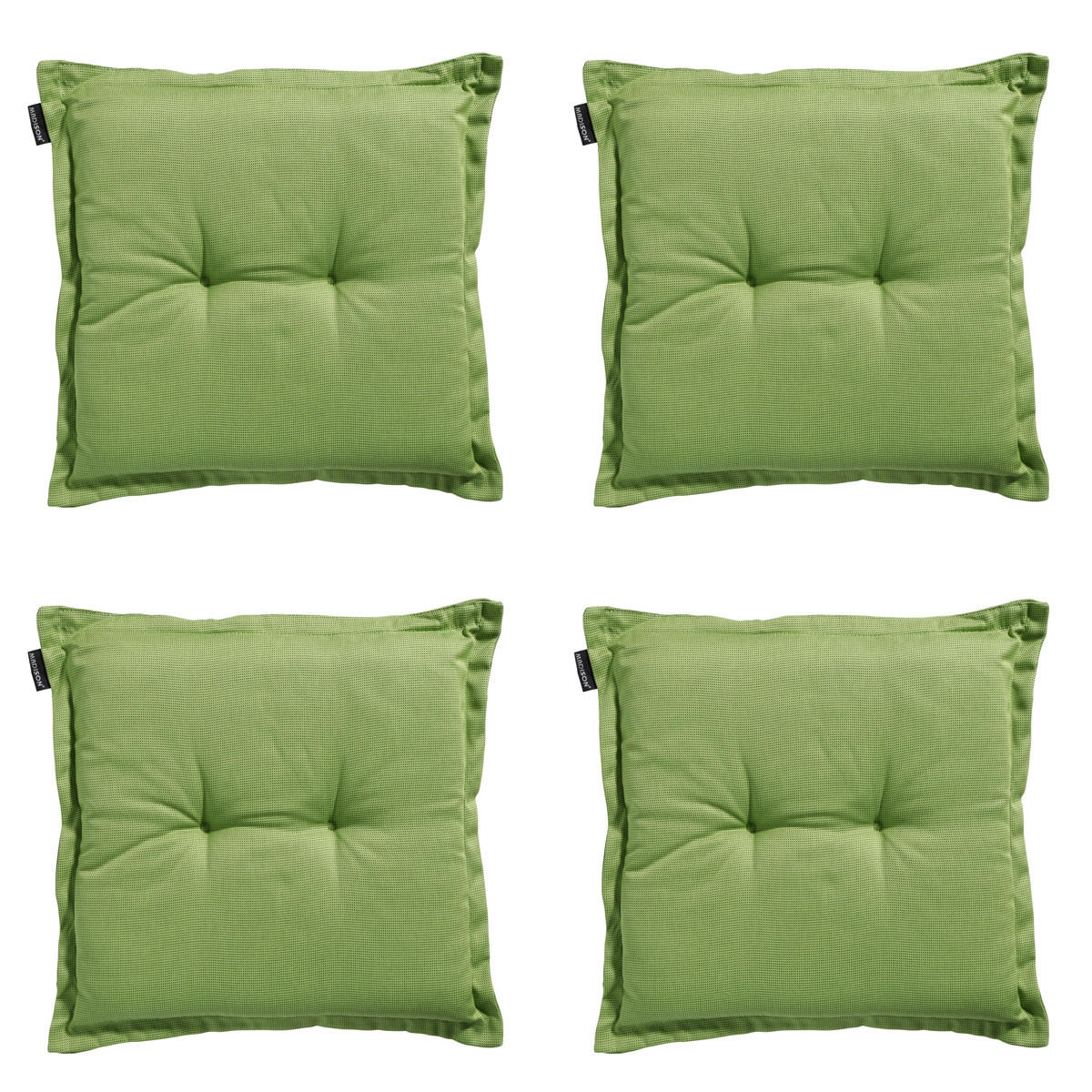 SITZKISSEN Rippe 50/50 cm 4er-Set - Grün, Textil (50/5/50cm) - Madison