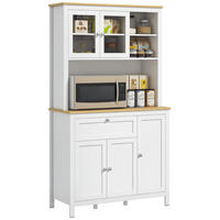 KÜCHENSCHRANK Weiß, 5 Türen, 1 Schublade, 100/40/180 cm - Weiß, Holz (100/180/40cm) - PANGIVO