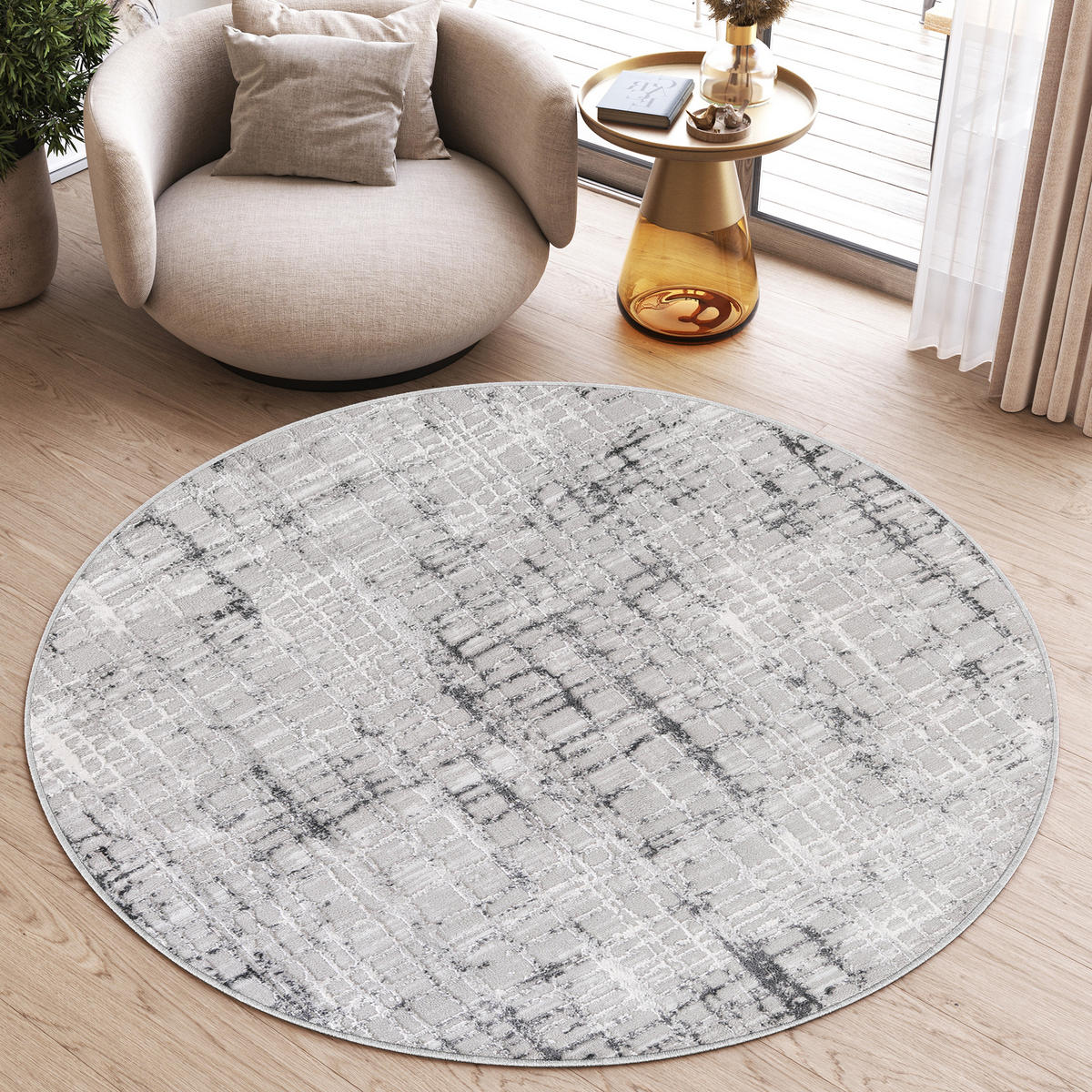 TEPPICH SKY Grau 80/80 cm - Grau, Textil (80/80cm) - Tapiso