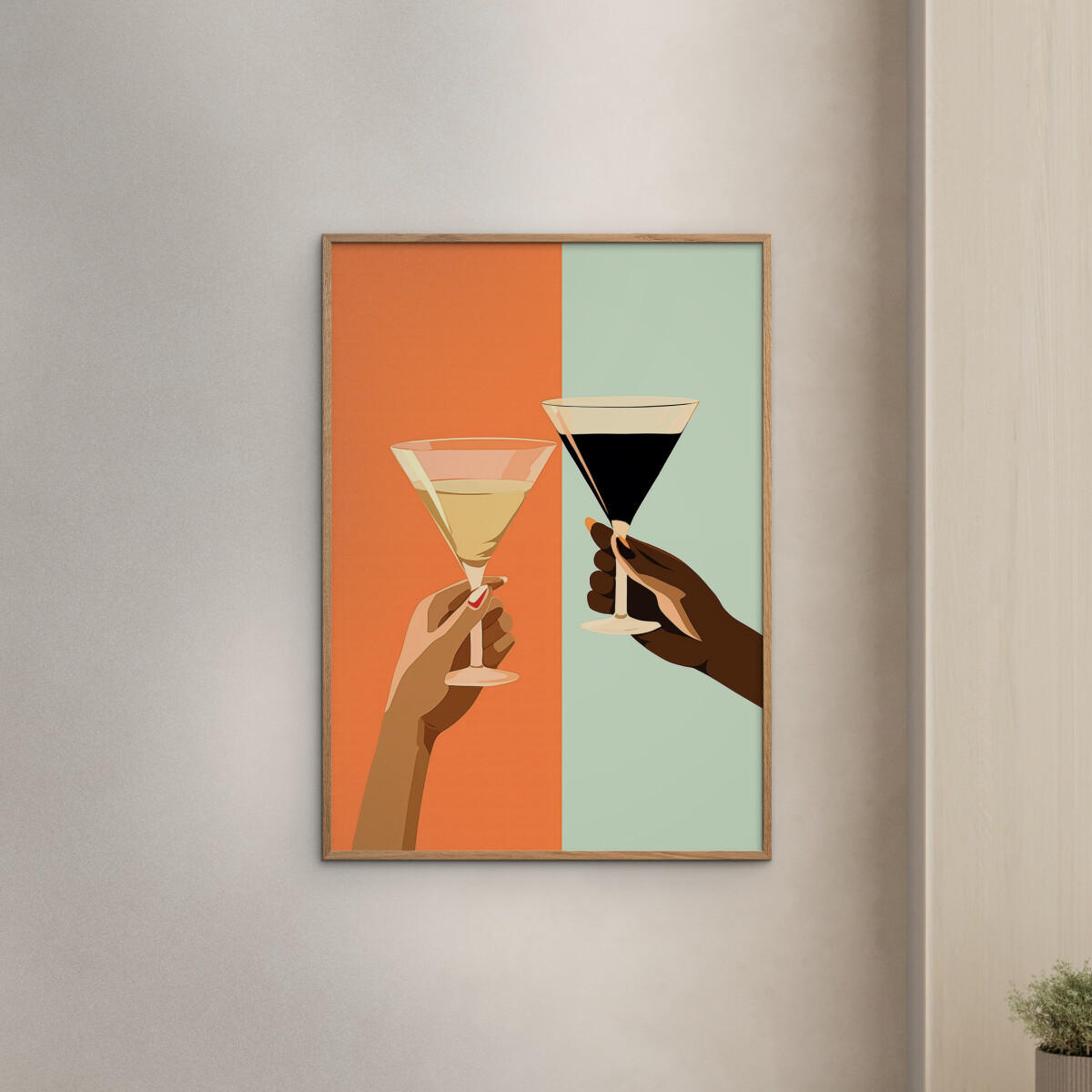 POSTER Andreas Magnusson - A Toast for Two - Orange, Papier (50/70/0.1cm) - Poster&Frame