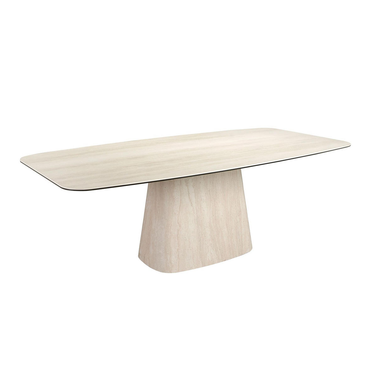 ESSTISCH oval Sand 240/120/76 cm - Beige, Keramik (120/240/76cm) - ANGEL CERDA