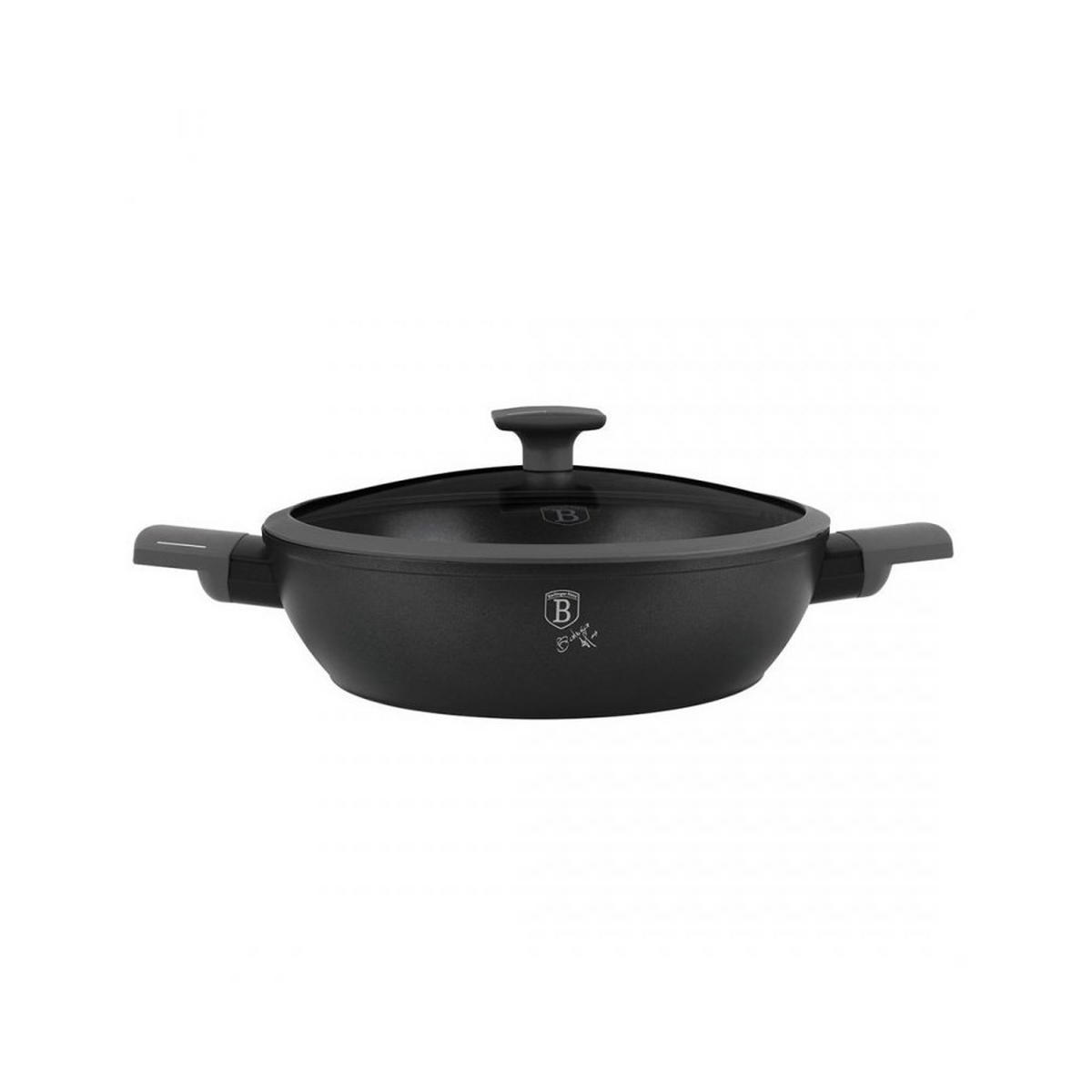 TOPF Schwarz 40/30/8 cm BH8129 - Schwarz, Metall (30cm) - Berlinger Haus