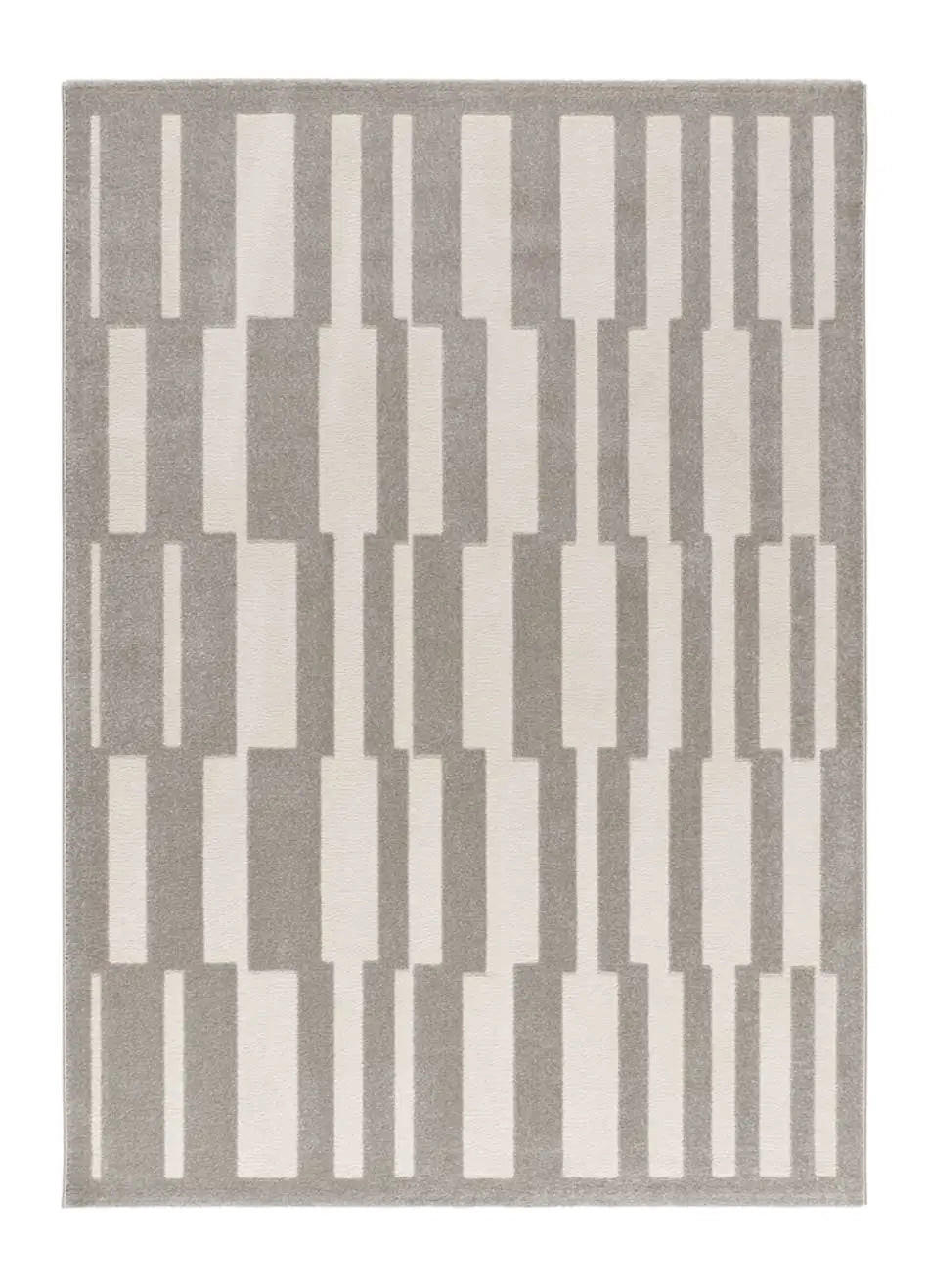 Atticgo Webteppich Grau, Weiß 133x190 cm