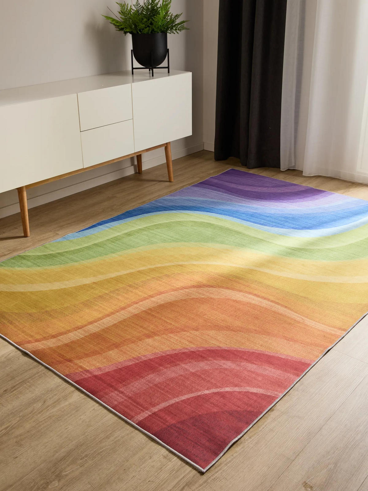 TEPPICH George waschbar 240x340 cm - Lila/Multicolor, Kunststoff (240/340cm) - benuta