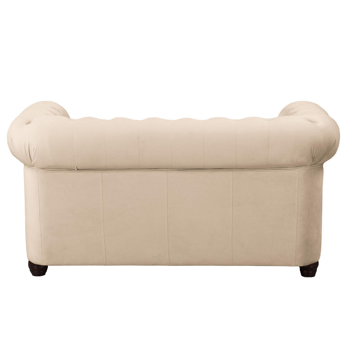 2-SITZER SOFA - Buchefarben/Creme, Buchenholz/Textil (148/72/86cm) - home24