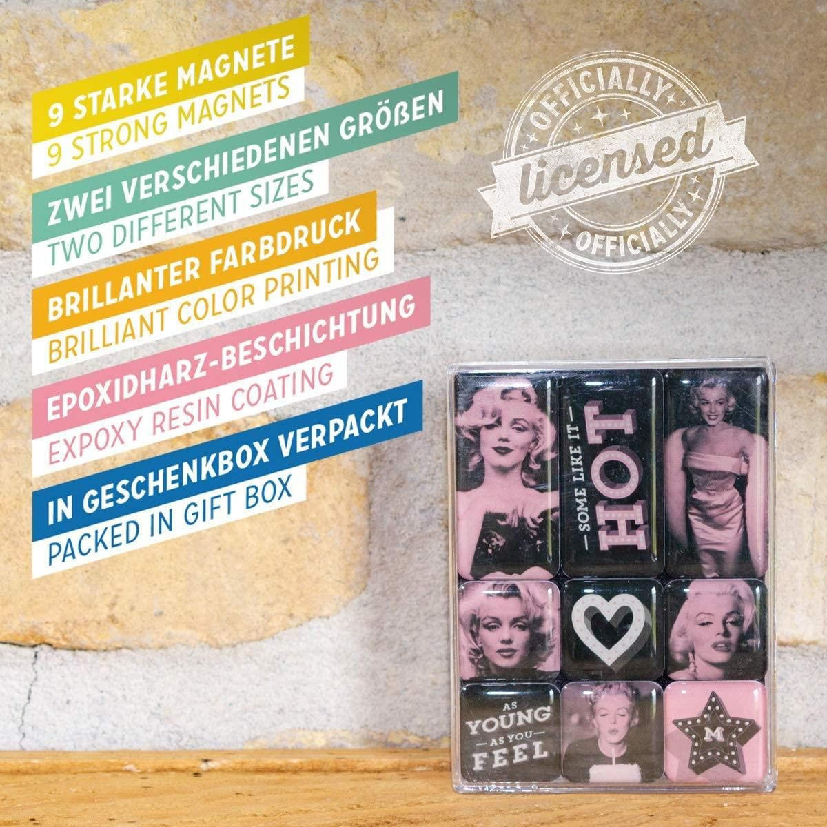 MAGNETSET 9-teilig Celebrities Some Like It Hot - Multicolor, Metall (7/9/2cm) - Nostalgic-Art