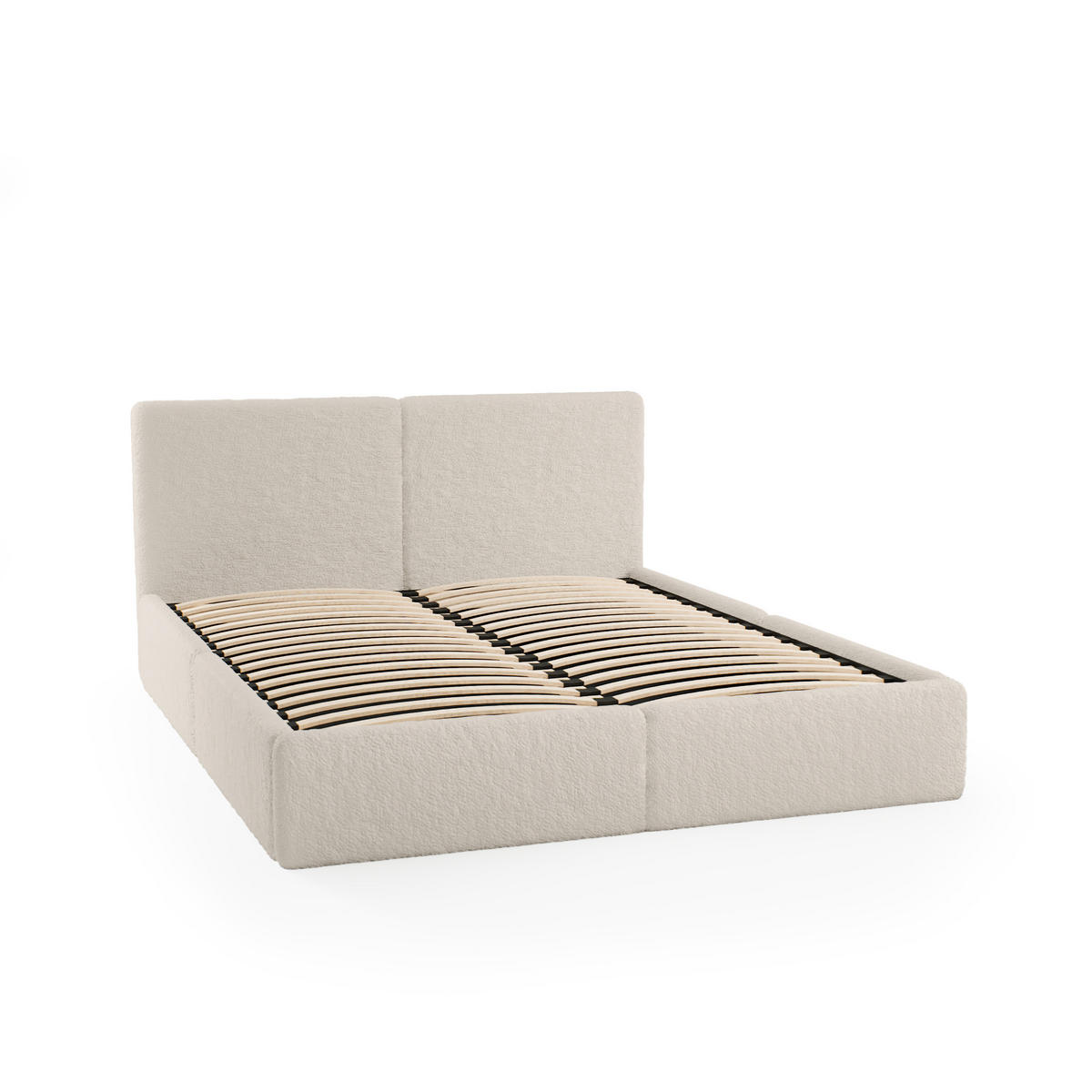 POLSTERBETT Riberia Slim 140x200 cm Beige - Beige, Holz/Textil (140/200cm) - Fedve