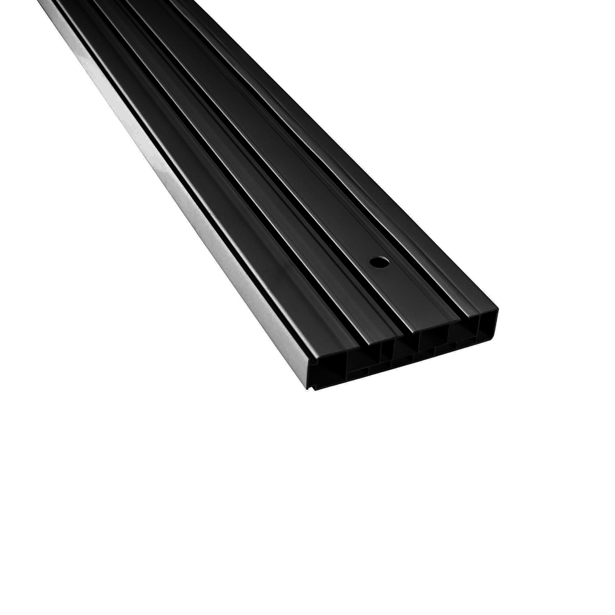 VORHANGSCHIENE SH, 3-läufig, 400 cm, schwarz - Schwarz, Kunststoff (8.7/1.7/400cm) - SN Deco