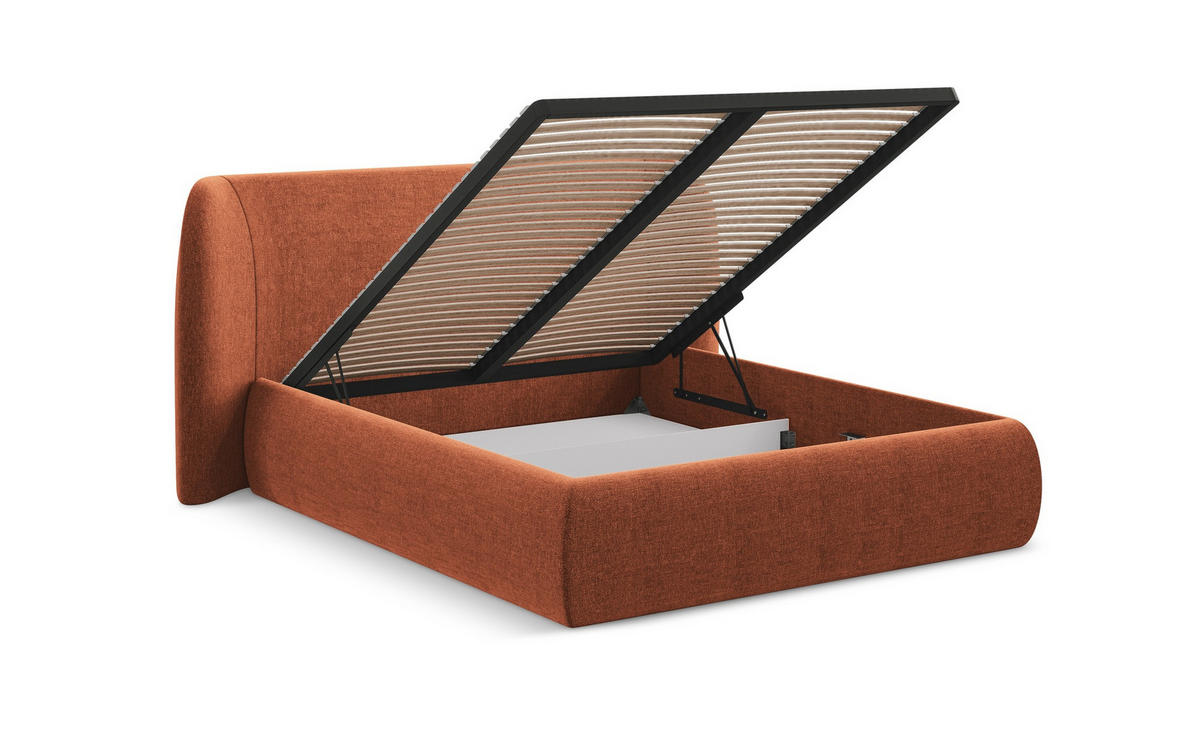 POLSTERBETT mit Bettkasten und Lattenrost 200x238 Blau - Blau/Petrol, Kunststoff/Textil (160/200cm) - Makamii