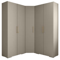 GARDEROBEN-SET 236,7/181,7/47 - Kaschmir/Goldfarben, Holz/Kunststoff (181.7/236.7/47cm) - Abiks Möbel