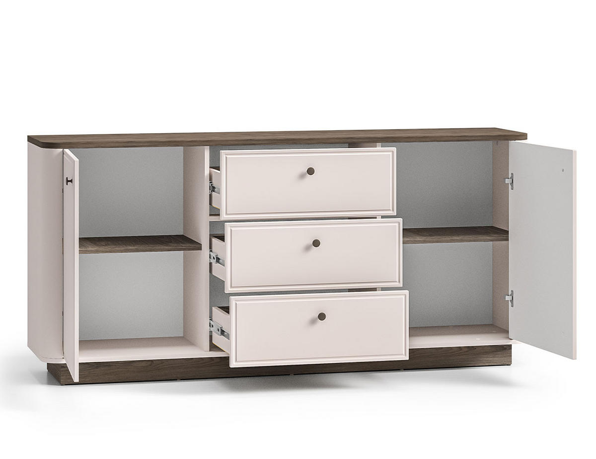 SIDEBOARD Vilavio Kaschmir Windmill Eiche 180 / 40 / 85cm - Kaschmir/Eichefarben, Holz/Holzwerkstoff (180/85/40cm) - Feldmann-Wohnen