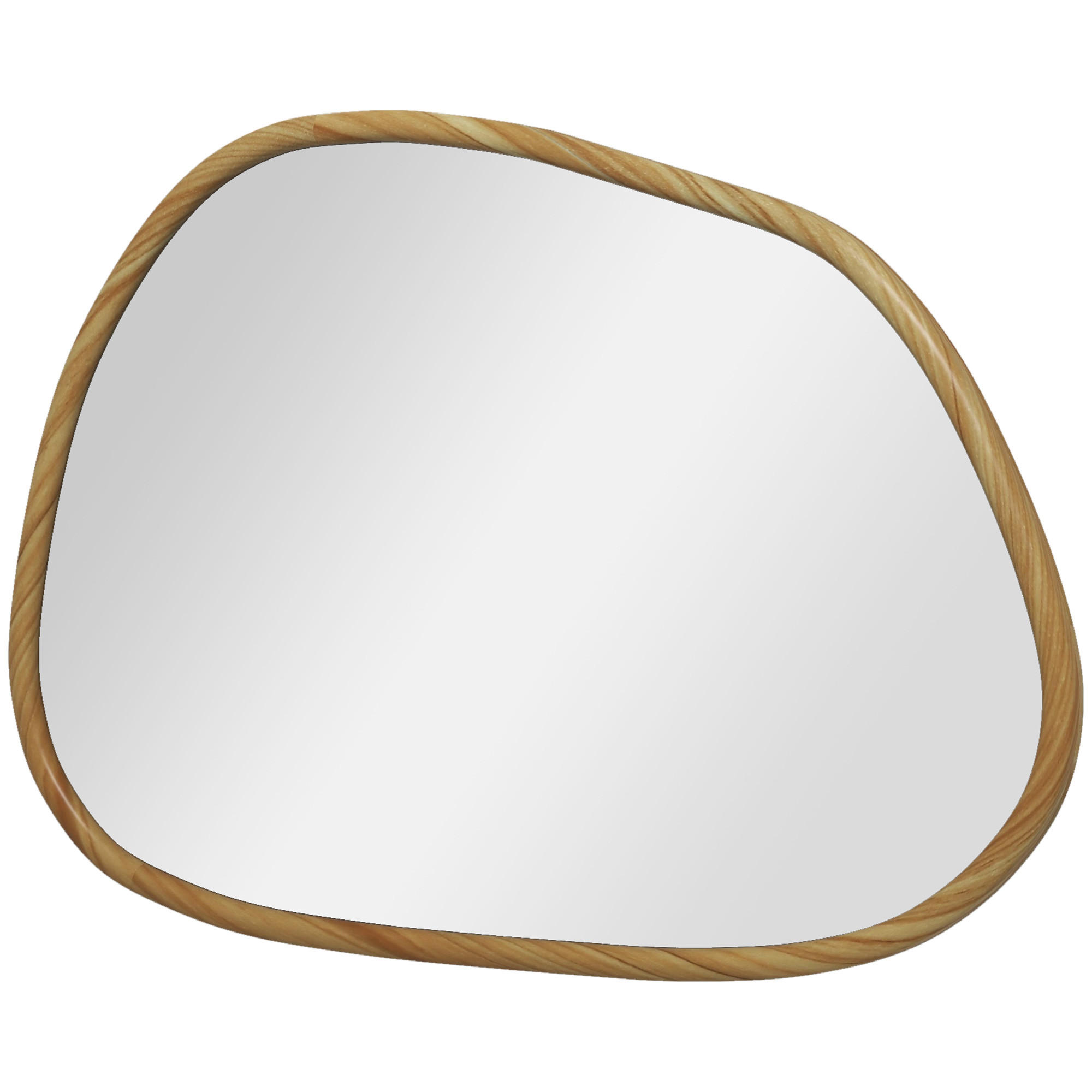 WANDSPIEGEL - Naturfarben, Glas/Holzwerkstoff (2.1/60/80cm) - HOMCOM