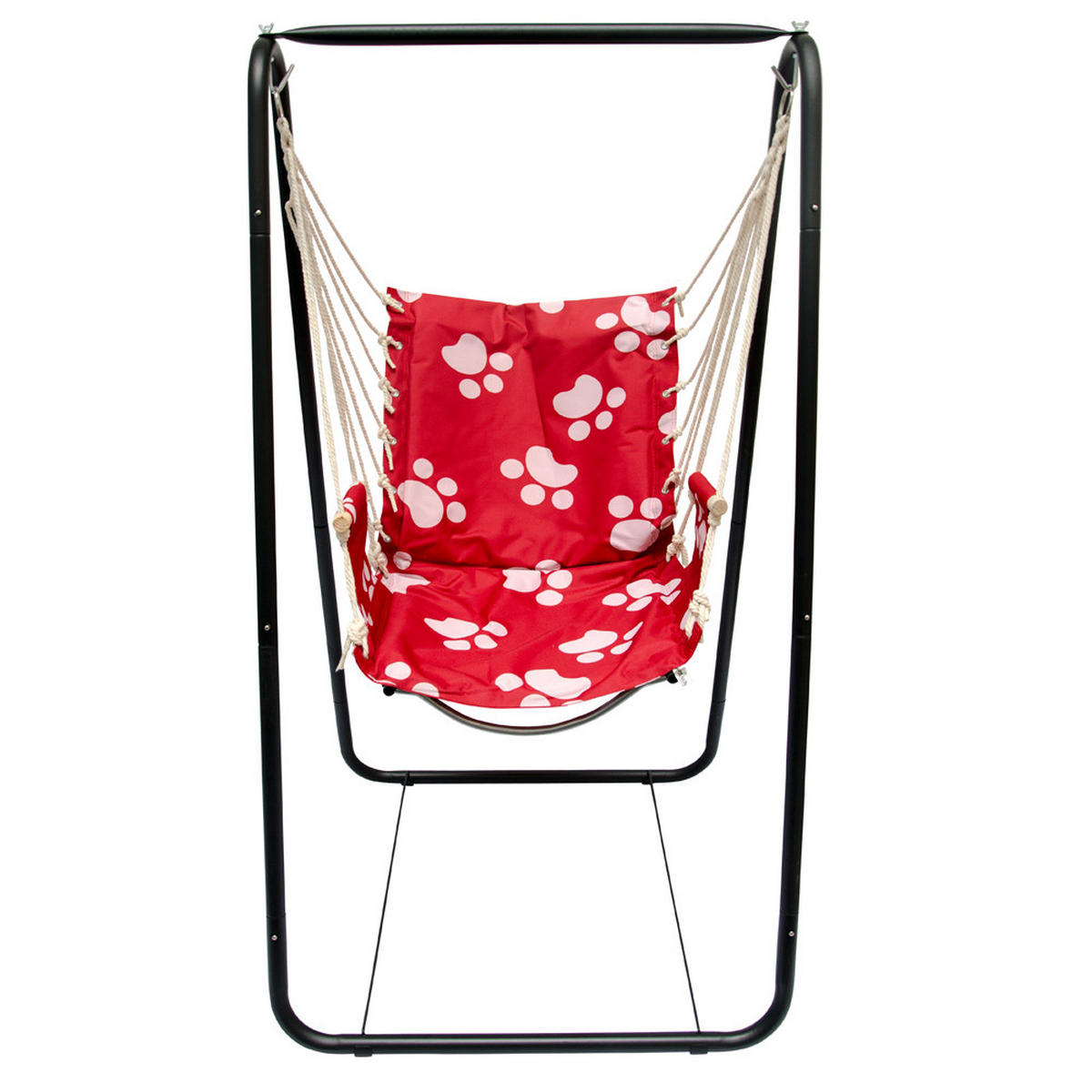 HÄNGESESSEL inkl. Gestell, bis 100kg, Rot - Rot, Textil (85/160/80cm) - Amanka