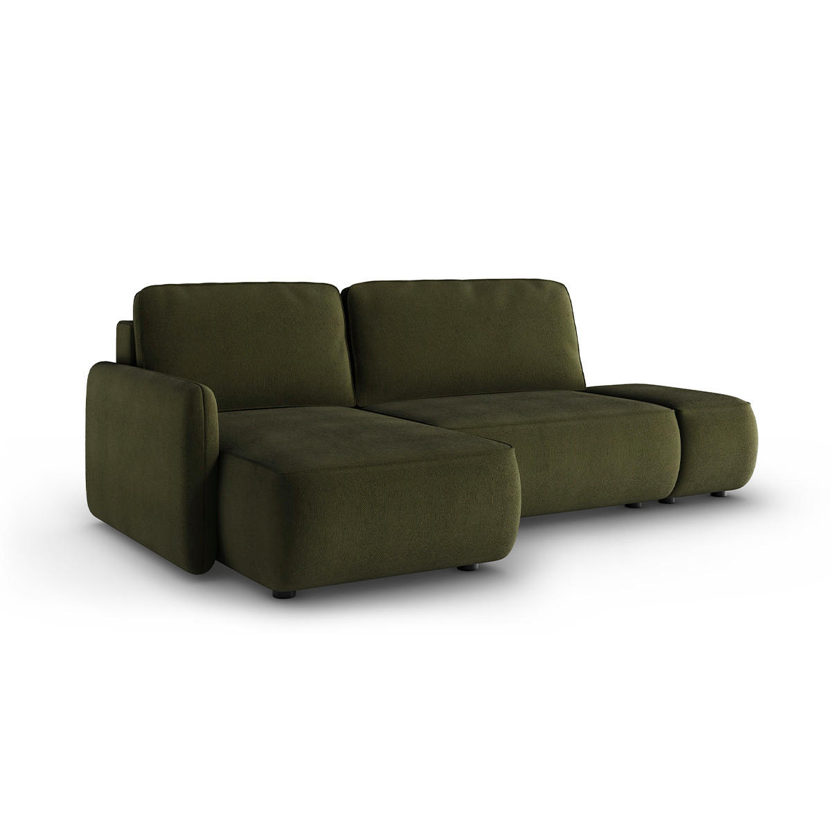 ECKSOFA Alessio 3 Sitzplätze Grün - Grün, Holz (229/148cm) - Petits-meubles