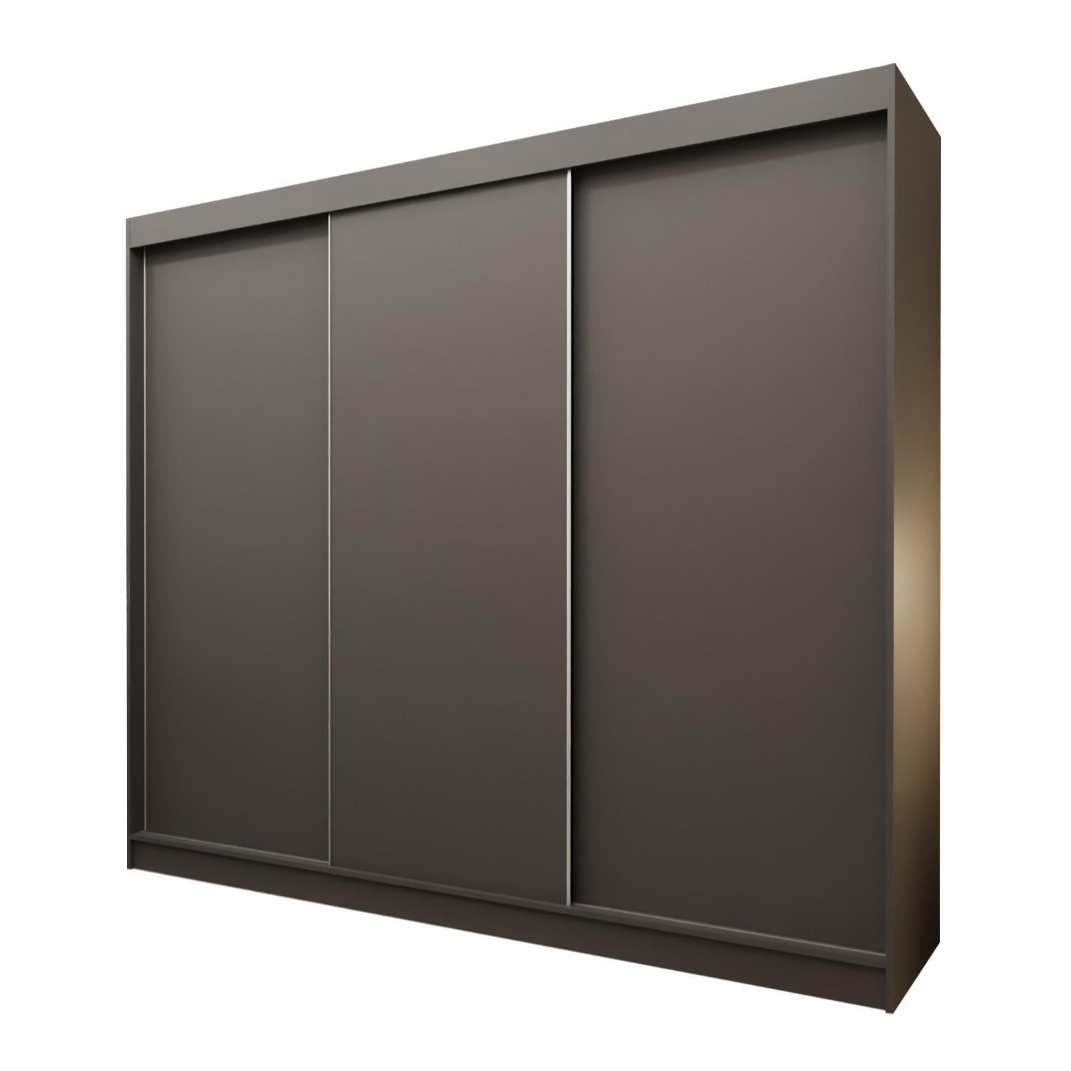 SCHWEBETÜRENSCHRANK SOFIA 240/216/61 cm 3-türig Grau - Grau, Holzwerkstoff (240/216/61cm) - MASSENO