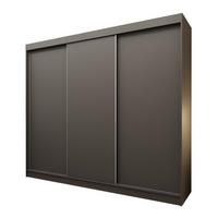 SCHWEBETÜRENSCHRANK SOFIA 240/216/61 cm 3-türig Grau - Grau, Holzwerkstoff (240/216/61cm) - MASSENO