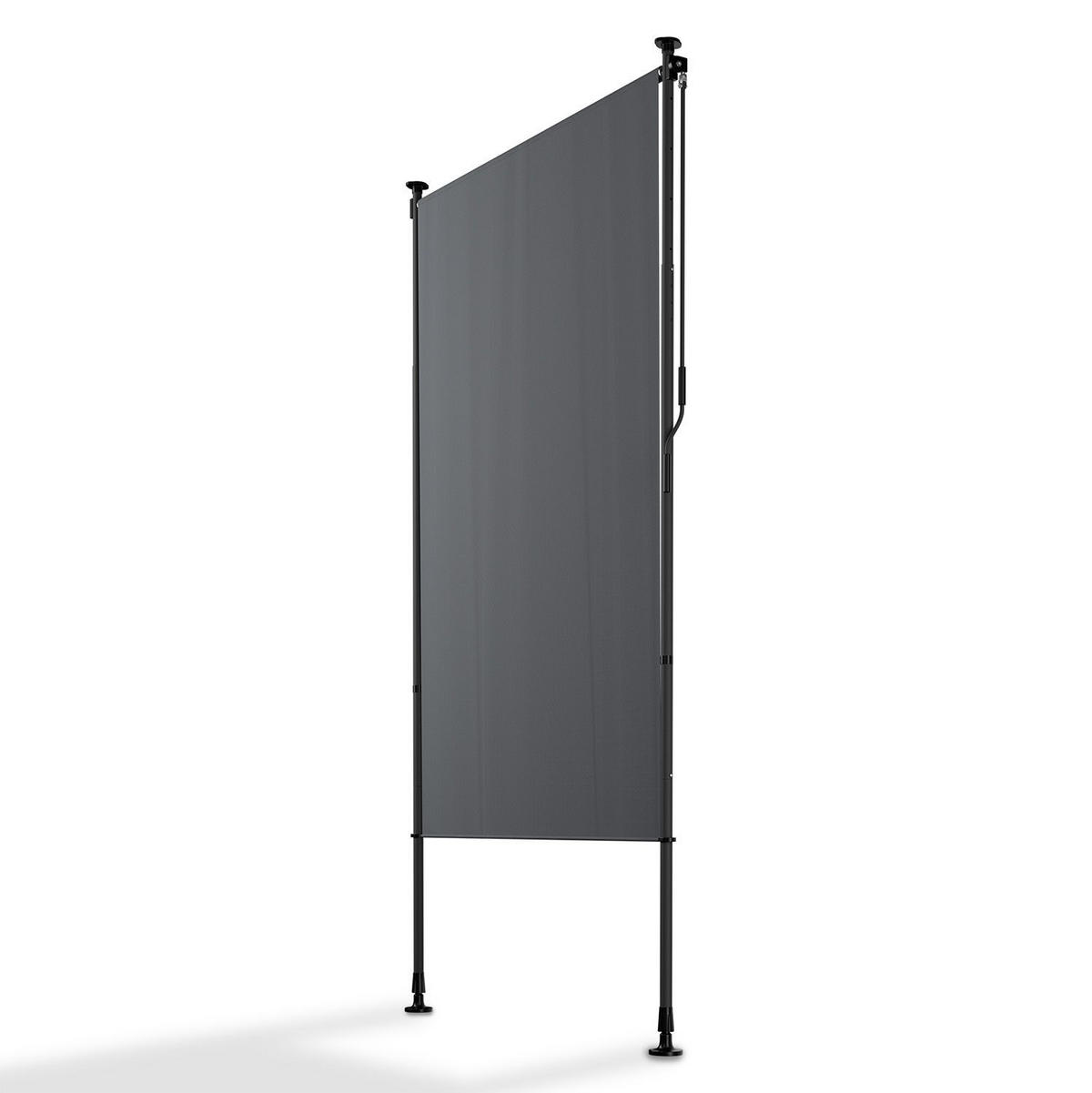 SENKRECHTMARKISE Barbados grau 120 x 310 cm - Grau, Textil (120/310cm) - Juskys