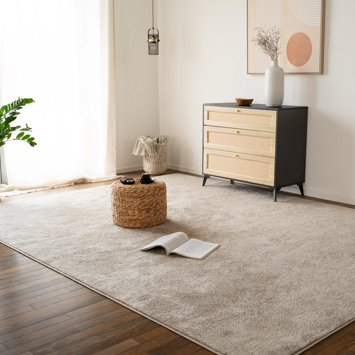 KURZFLORTEPPICH FOFI - Farbe: Creme, Größe: 180 x 120 cm - Creme, Kunststoff (120/180cm) - Home Deluxe