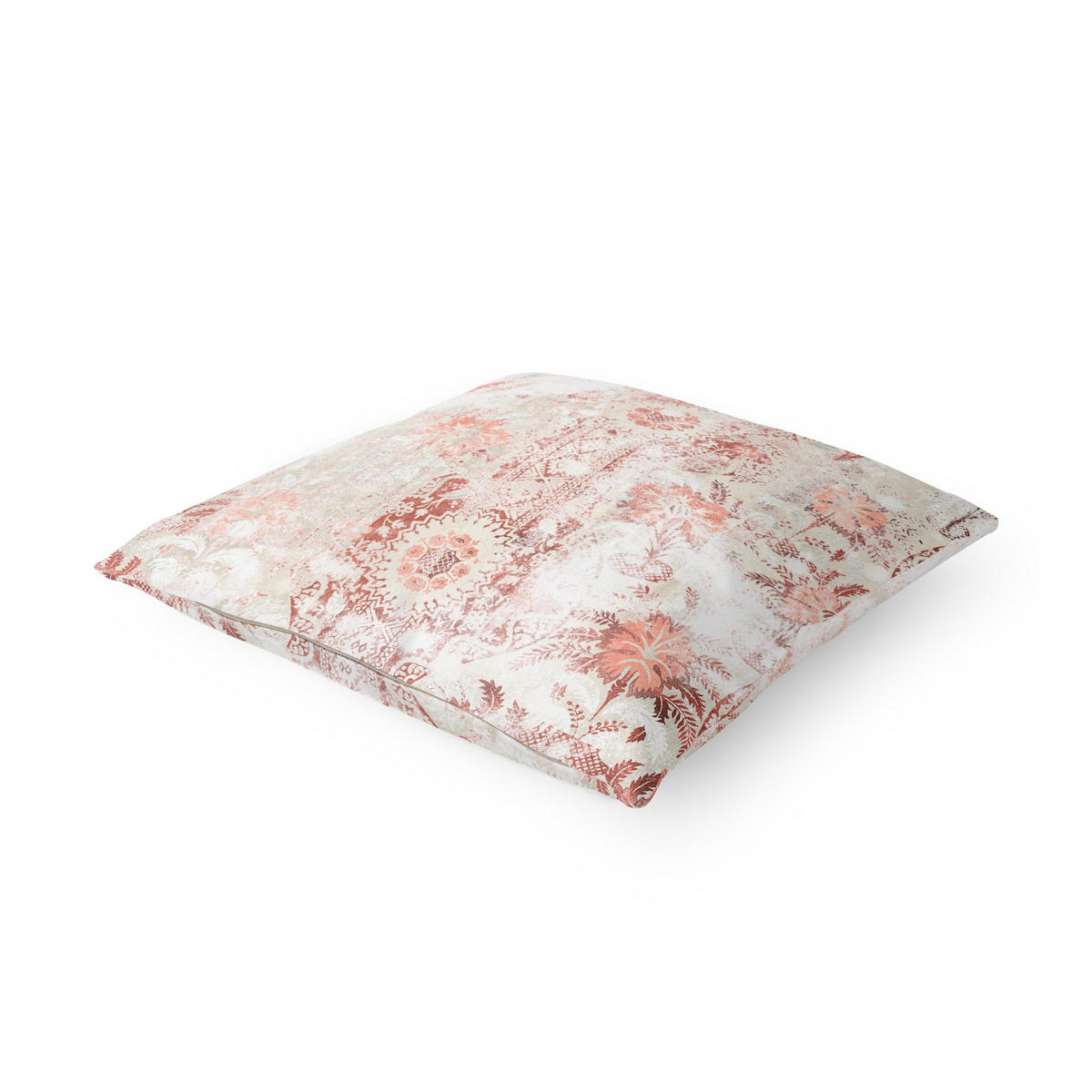 KISSENBEZUG Antike Shabby Barocktapete II 40/40 cm - Rot, Textil (40/40cm) - Bilderwelten