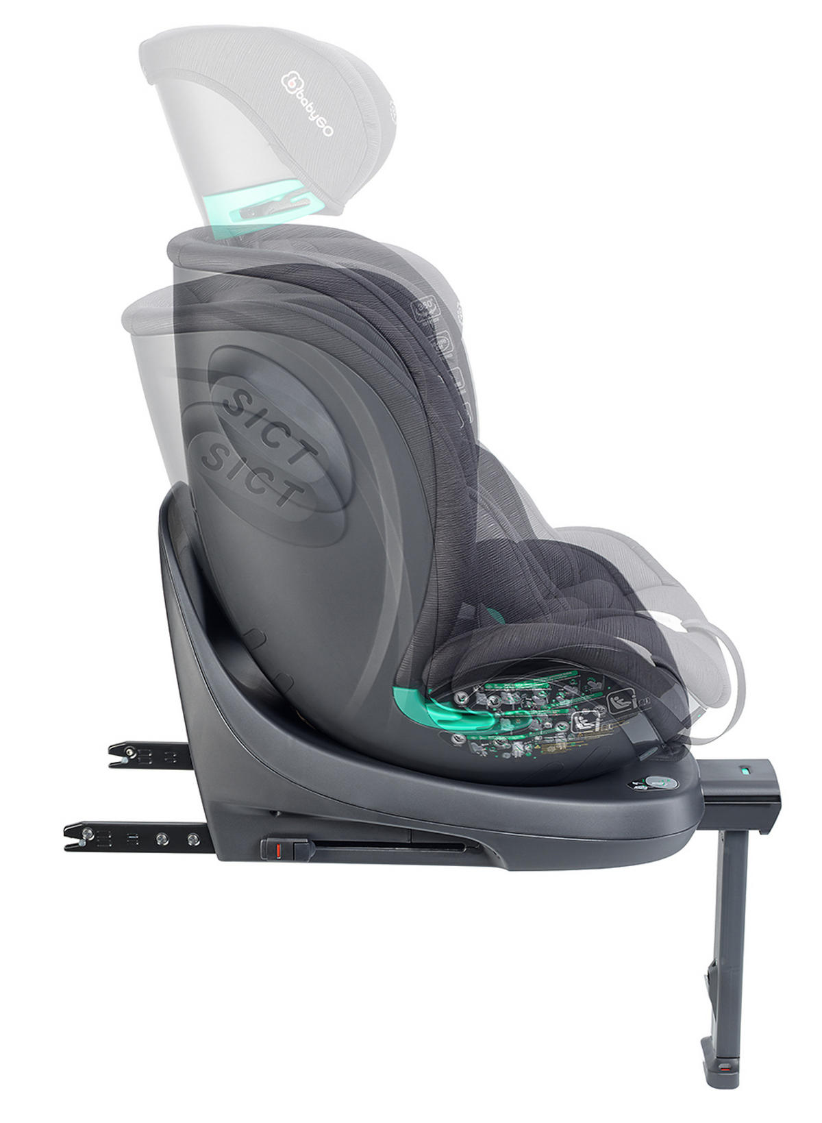 REBOARDER Prime 360 schwarz - Schwarz, Kunststoff (57/46cm) - BabyGo