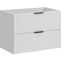 WASCHBECKENUNTERSCHRANK Niva hängend mit Rillenfronten in Weiß, 80/57/46 cm - Multicolor/Weiß, Holzwerkstoff/Kunststoff (80/57/46cm) - WFL GROUP