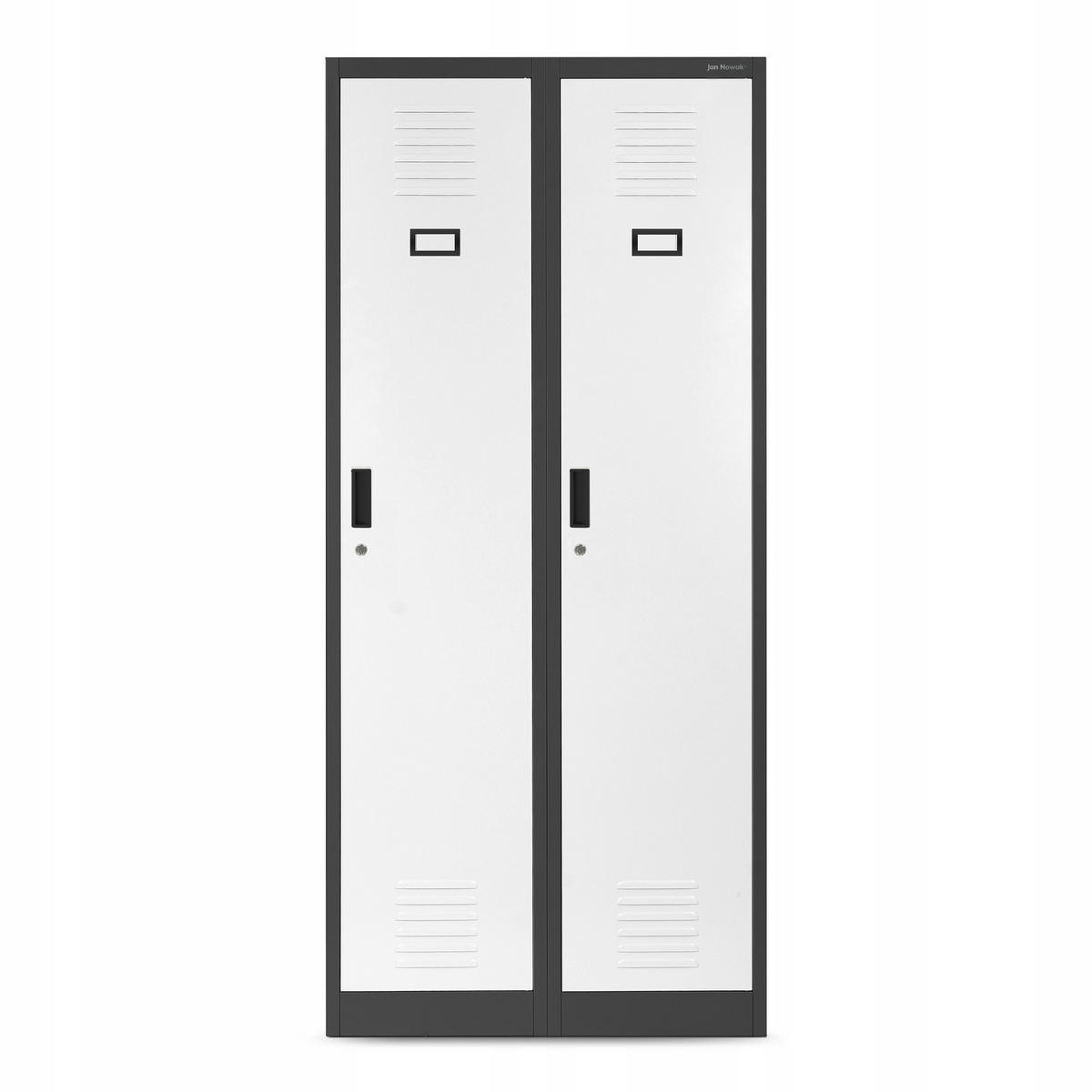 UMKLEIDESCHRANK KACPER - Anthrazit/Weiß, Metall (80/180/50cm) - Jan Nowak