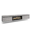 TV-SCHRANK Lowboard, Elektrokamin XXL, Hängend, zementgrau, 288/35/45 cm - Grau, Holzwerkstoff (35/45/288cm) - Skraut Home