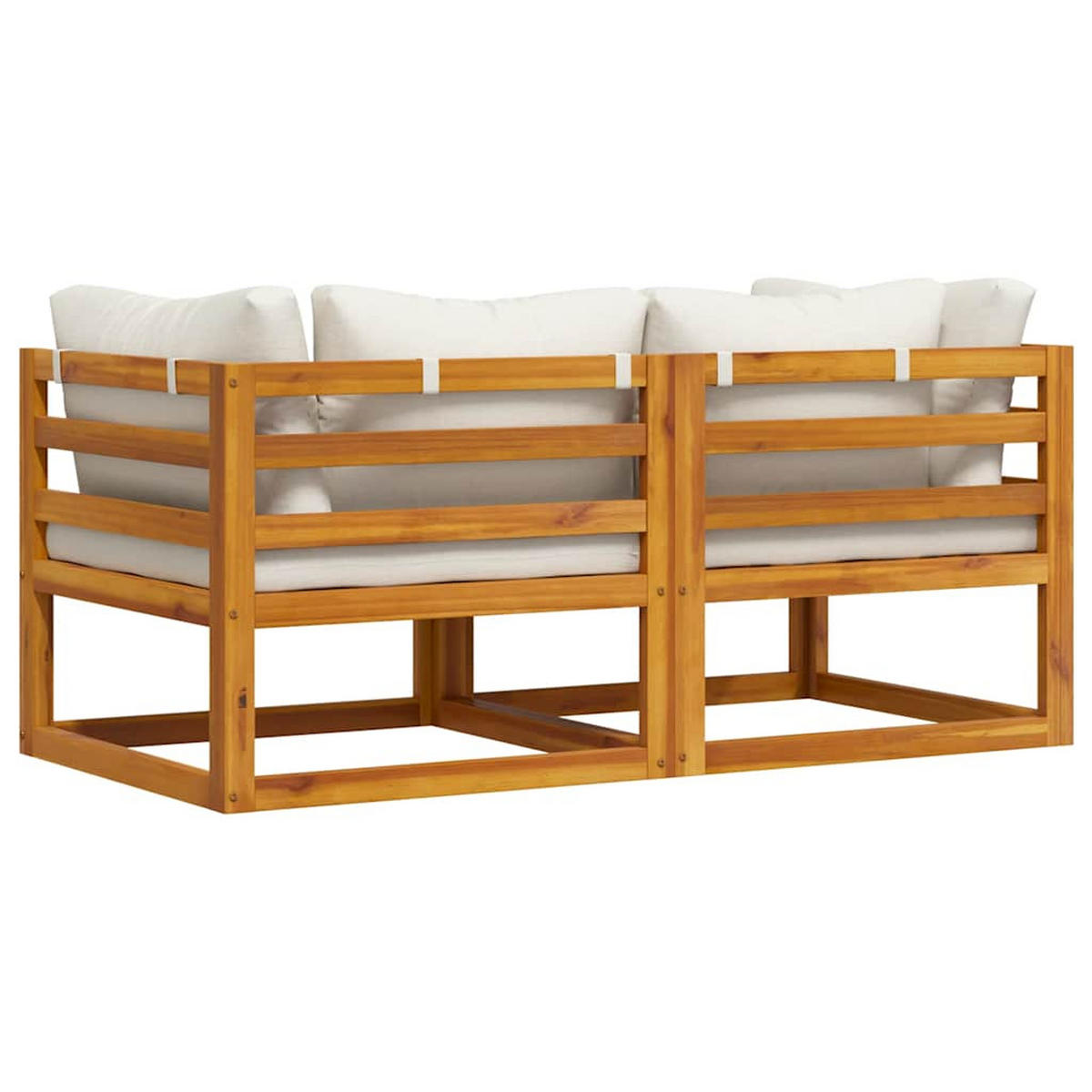 GARTENSOFA DYXP 70/60/70 cm （2er-set) - Creme, Holz (70/60/70cm) - ZMH