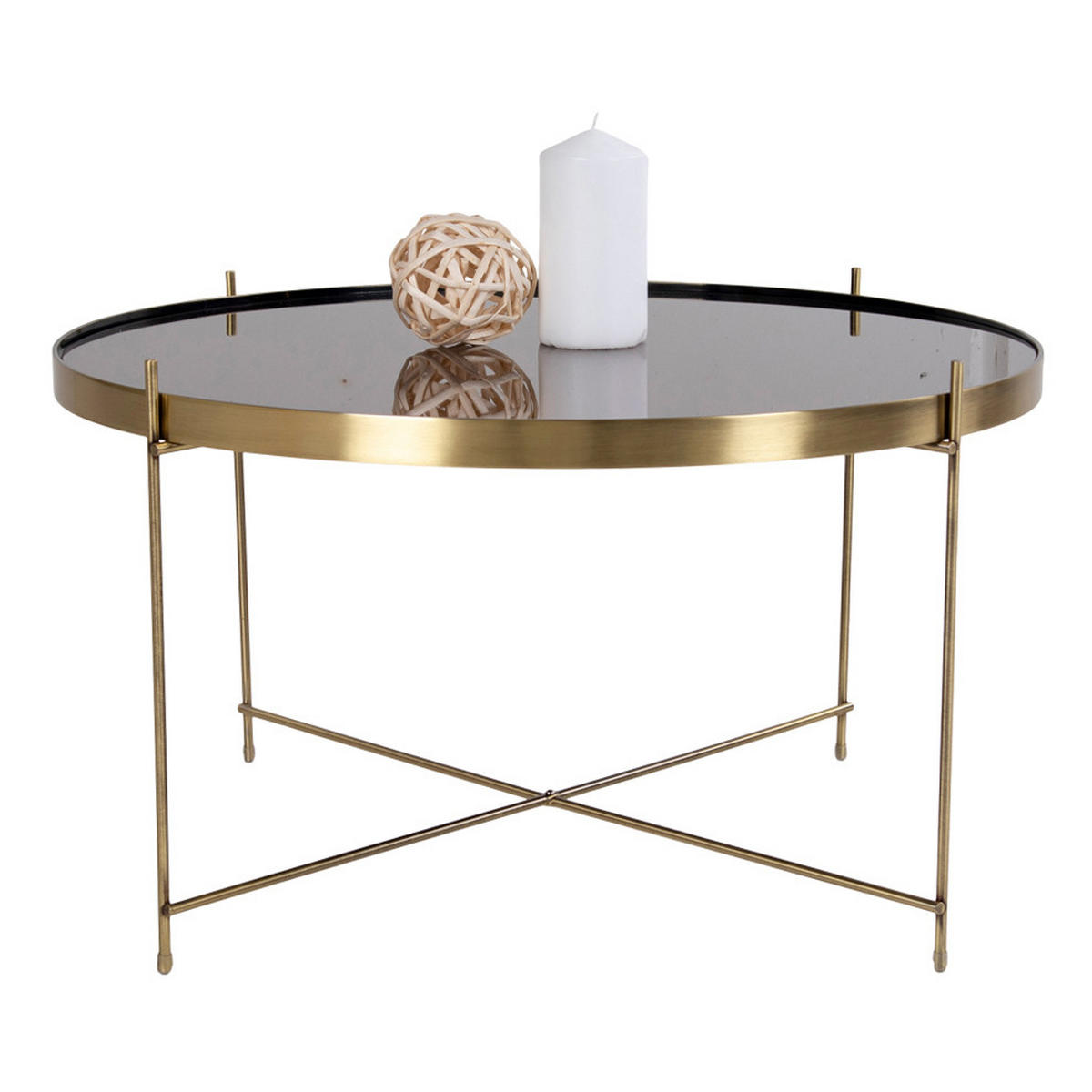 COUCHTISCH 70x40 cm messingfarben Stahl - Goldfarben, Holzwerkstoff (70/70/40cm) - ebuy24