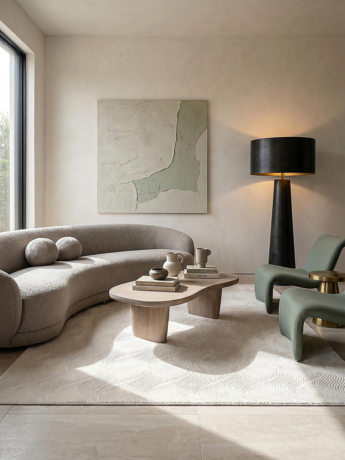 KURZFLORTEPPICH Antirutsch Geometrisch DALAR Polypropylen Creme 140 x 200 cm - Beige, Textil (140/200cm) - KADIMA DESIGN