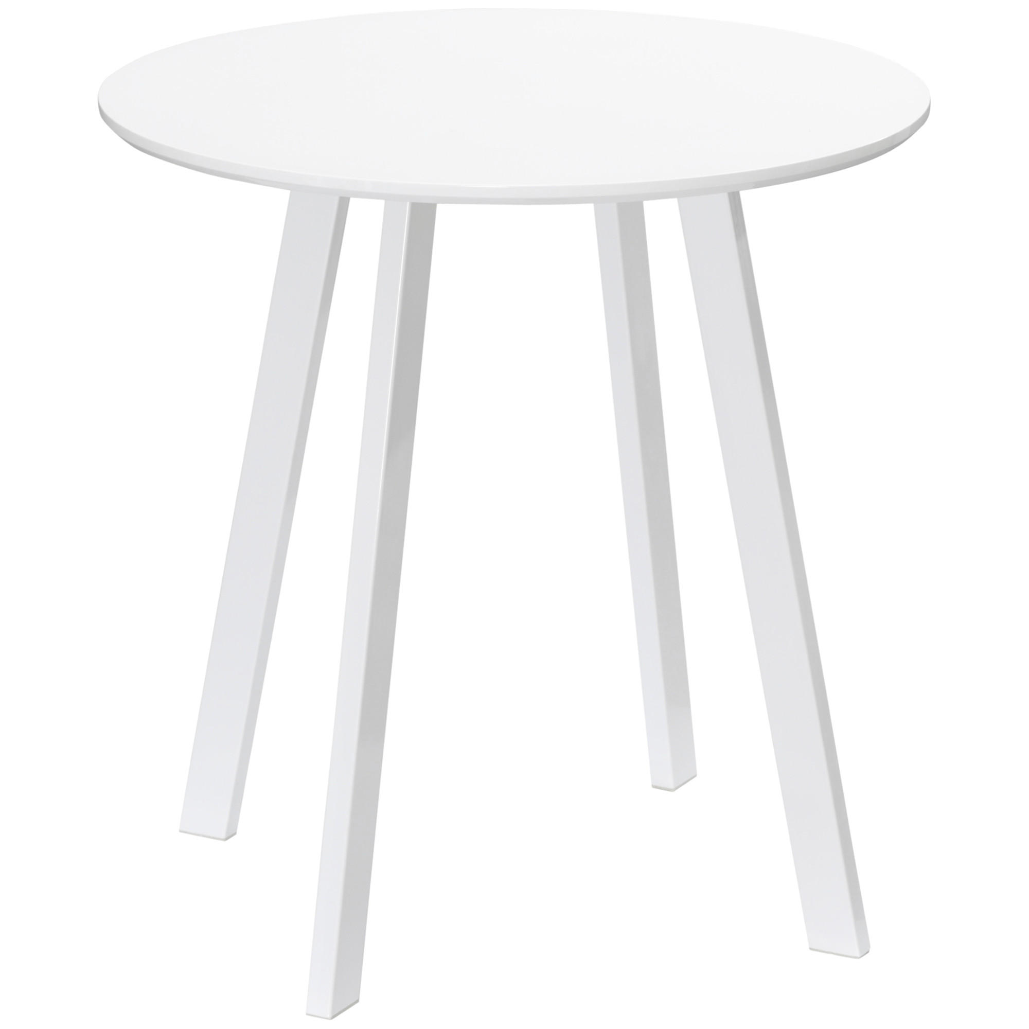 ESSTISCH, MDF, Metall, Weiß - Weiß, Kunststoff (72/72/75cm) - HOMCOM