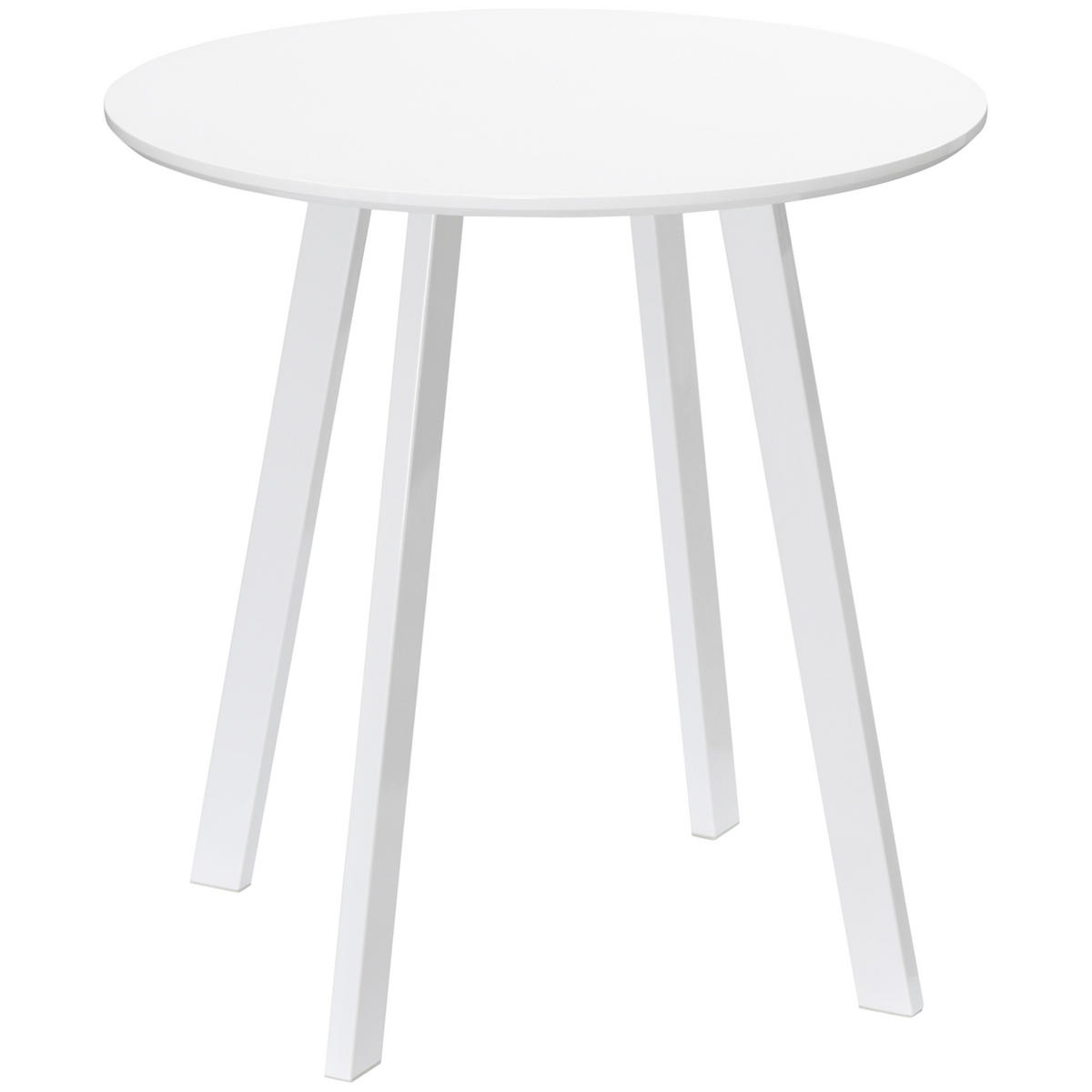 ESSTISCH, MDF, Metall, Weiß - Weiß, Kunststoff (72/72/75cm) - HOMCOM
