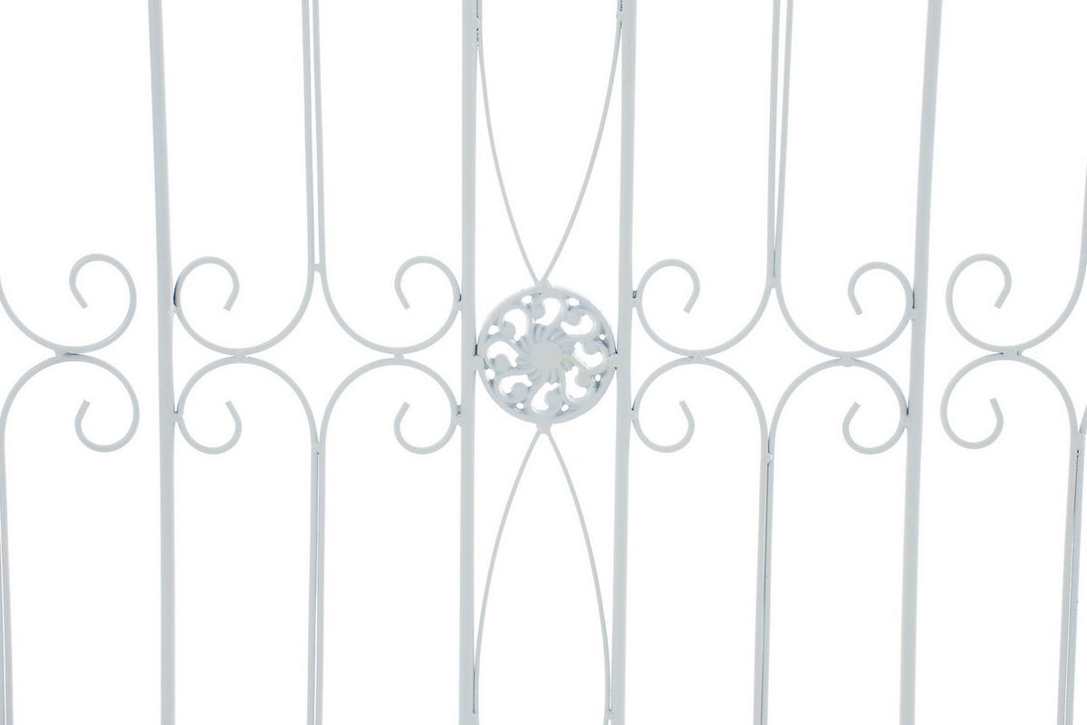 GARTENZAUN Metall weiß - Weiß, Metall (124/116cm) - CLP