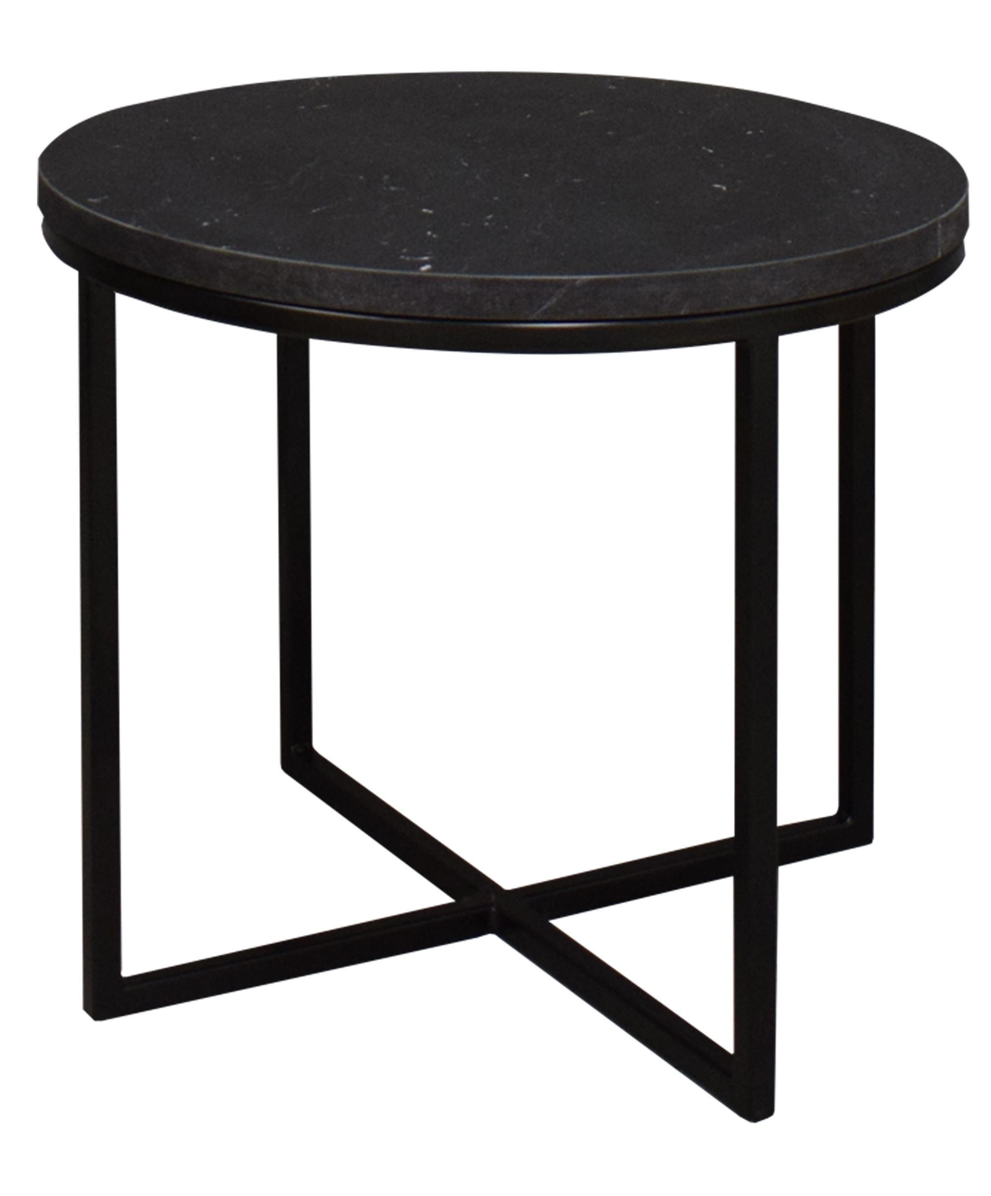 COUCHTISCH Rund Elesa 3 60x51x60 Holzwerkstoff Schwarz/Keramik schwarz - Schwarz, Holzwerkstoff (60/60/51cm) - 58aufmkessel