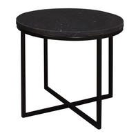 COUCHTISCH Rund Elesa 3 60x51x60 Holzwerkstoff Schwarz/Keramik schwarz - Schwarz, Holzwerkstoff (60/60/51cm) - 58aufmkessel