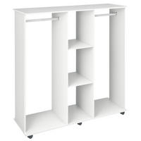 KLEIDERSCHRANK Weiß 1 Stück - Weiß, Holzwerkstoff (40/128/120cm) - GiPP