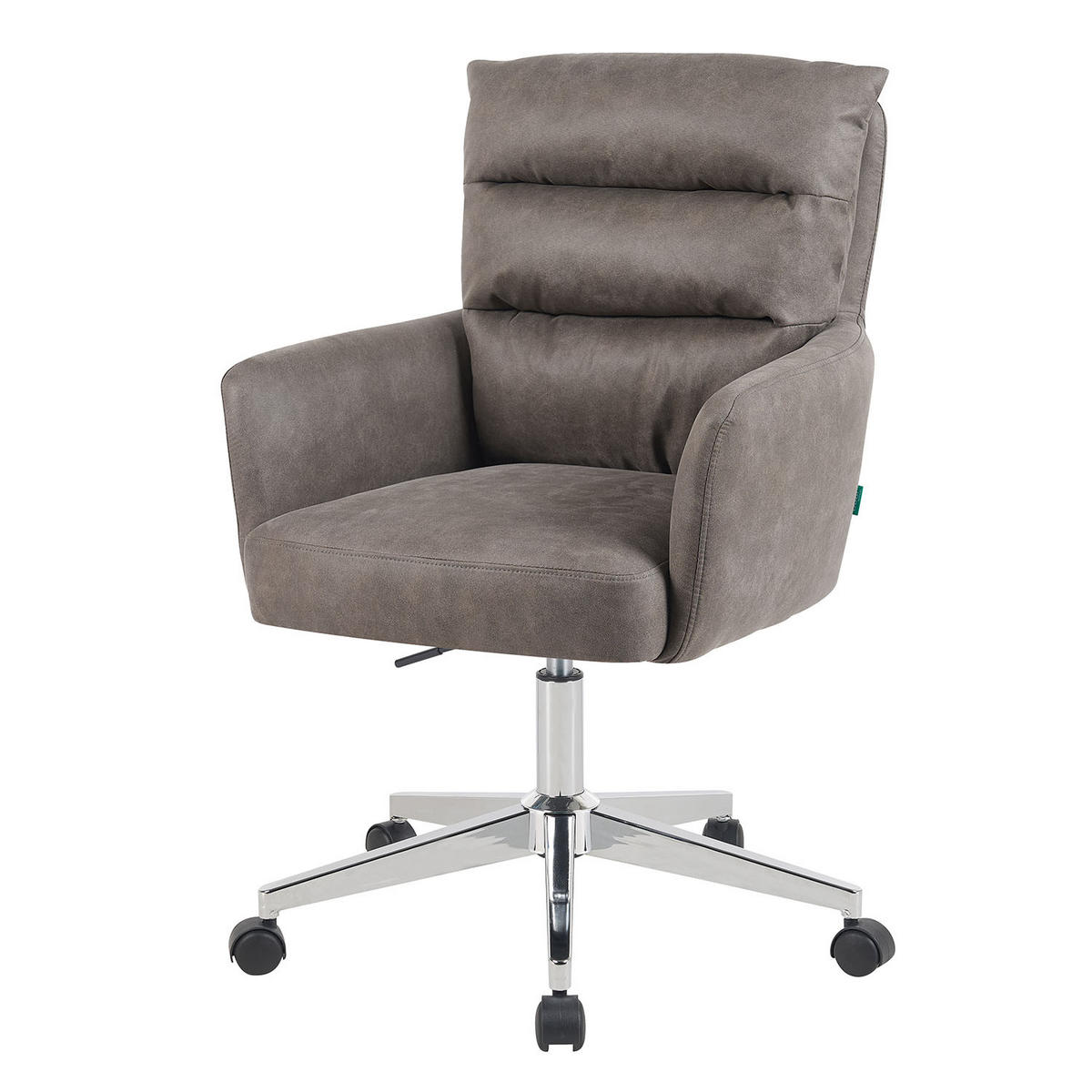 BÜROSTUHL Mika-Svenja - Taupe/Chromfarben, Textil/Metall (59/91/66cm) - DUBI Möbel