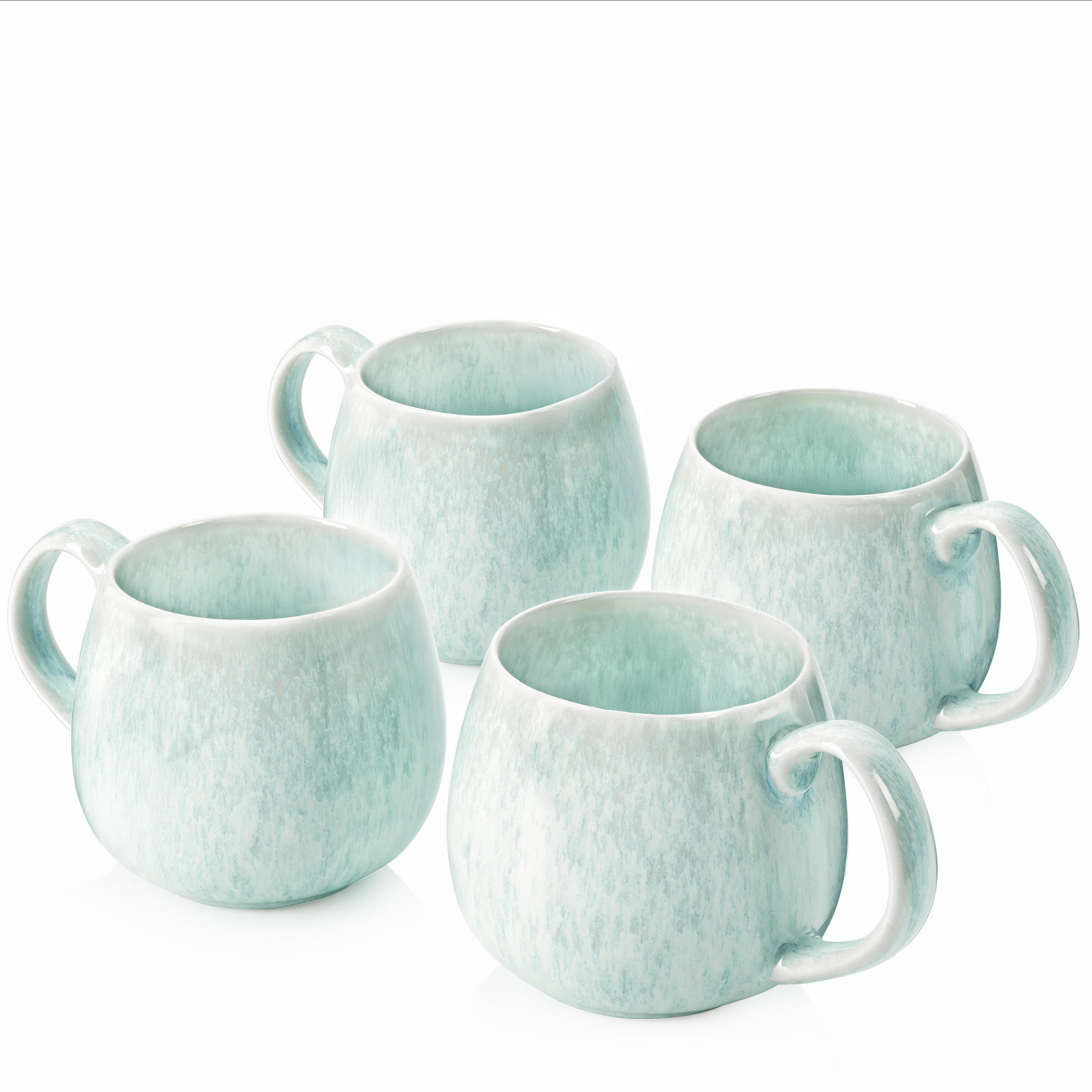 KAFFEEBECHER Set Paros 4 teilig - Türkis, Stein (0.3L) - Sänger