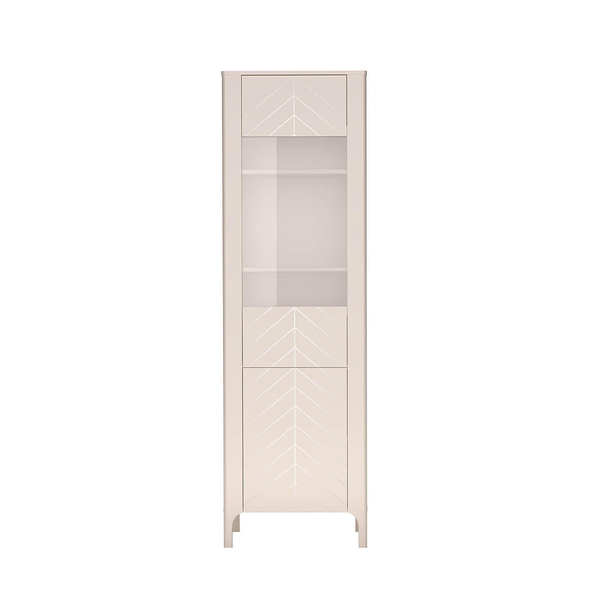 VITRINE Malumi MM-4 60 x 197 x 40,5 cm Kaschmir - Kaschmir, Holzwerkstoff (60/197/40.5cm) - Koseto