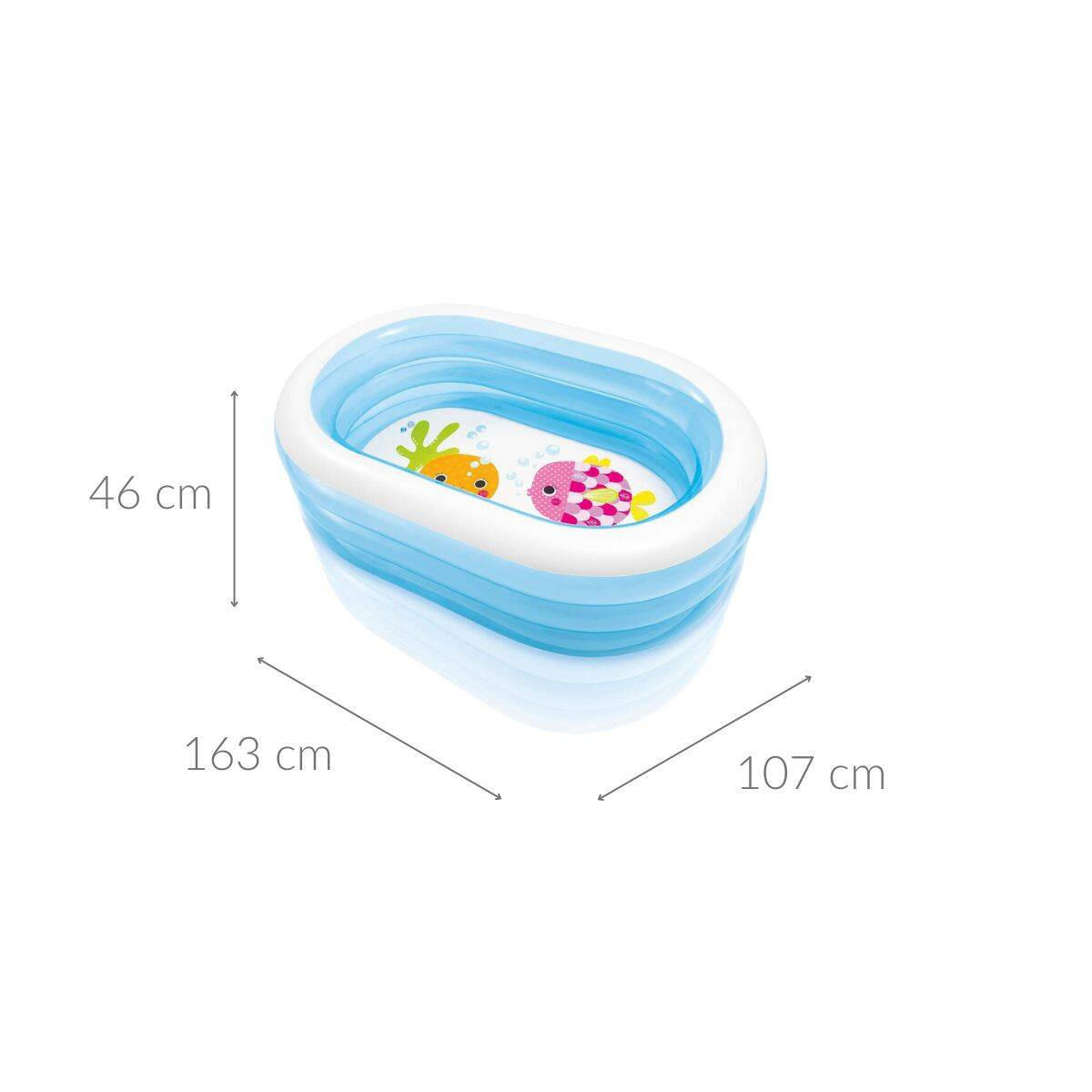 KINDERBECKEN Oval - Multicolor, Kunststoff (107/163cm)
