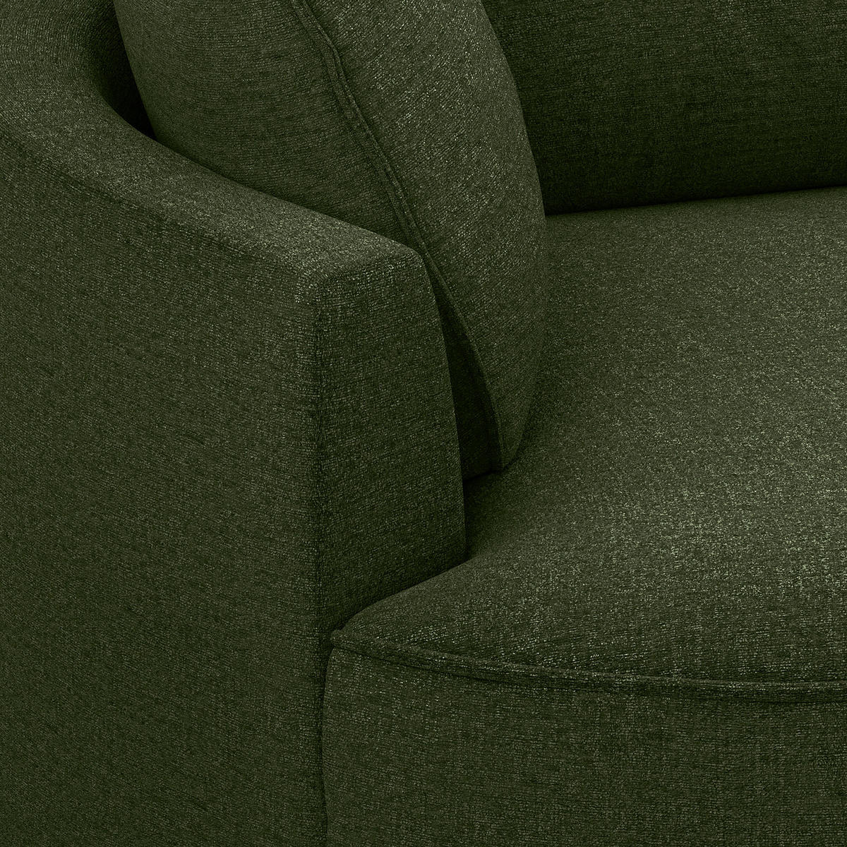 OTTOMANE - modular - Schwarz/Grün, Kunststoff/Textil (126/82/154cm) - home24