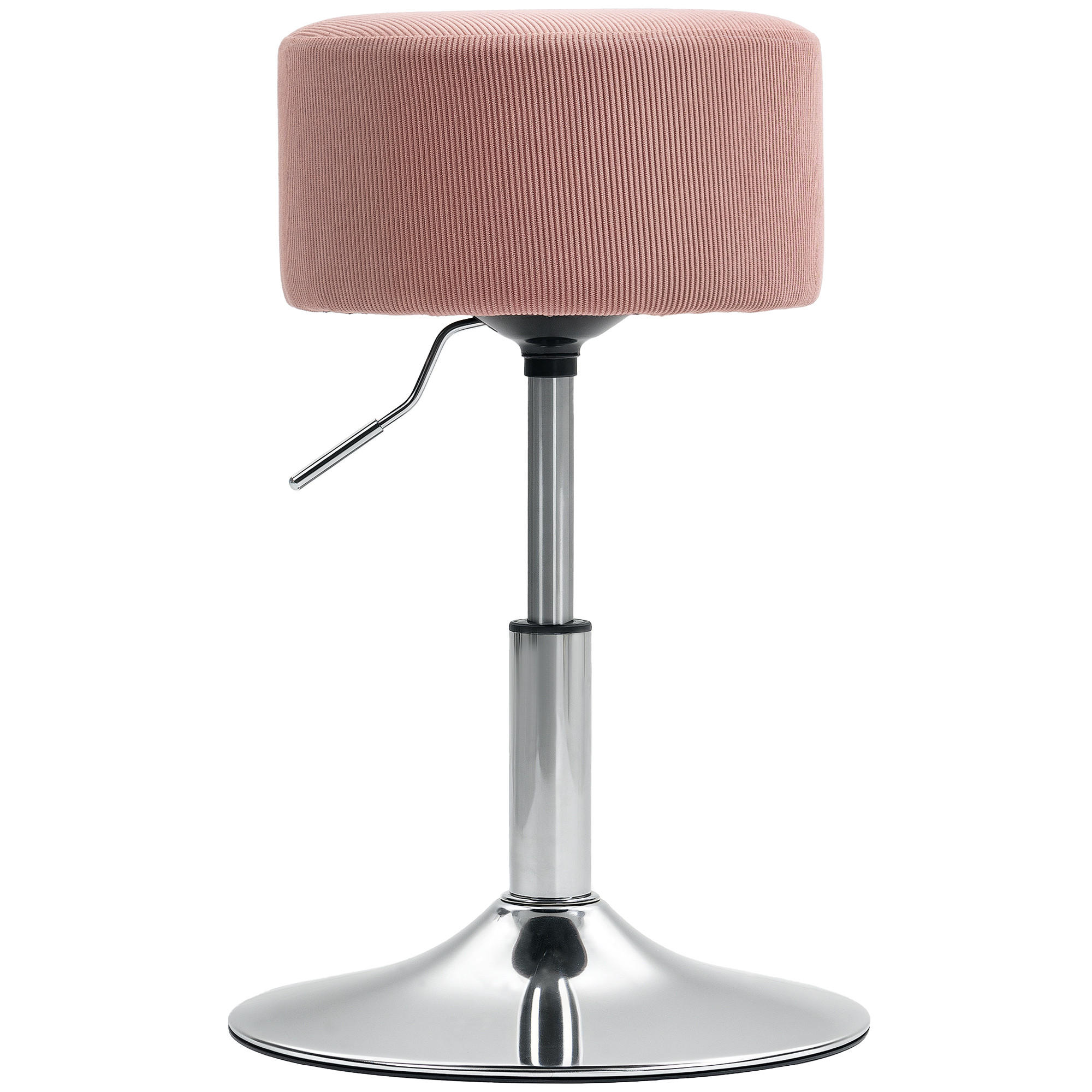 BARHOCKER, 360° Drehbar, Rosa - Rosa, Kunststoff (38/66/38cm) - HOMCOM