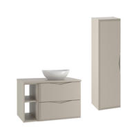 BADMÖBEL 80.6cm Ellie 2er-Set Kaschmir - Beige, Holzwerkstoff (80.6/52.2/46.5cm) - Petits-meubles