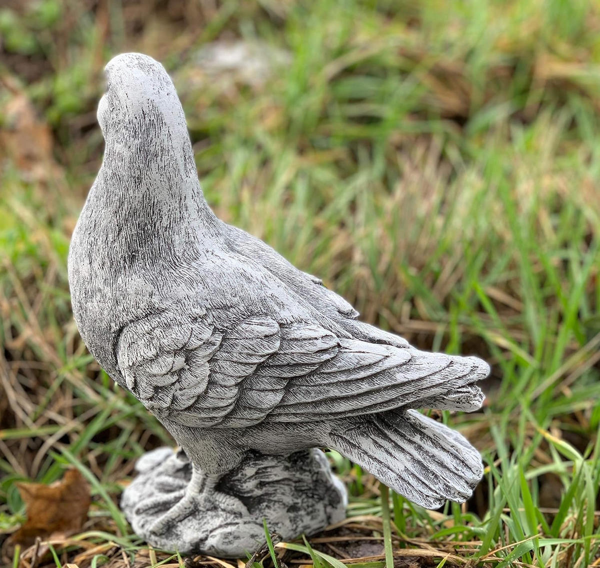 STEINFIGUR Taube frostfest wetterfest Gartenfigur - Grau, Stein (10/22/22cm) - stoneandstyle