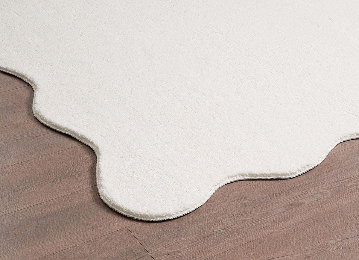 HOCHFLORTEPPICH Antirutsch Uni TIRSO Polyester Creme 140 x 200 cm - Beige, Textil (140/200cm) - KADIMA DESIGN