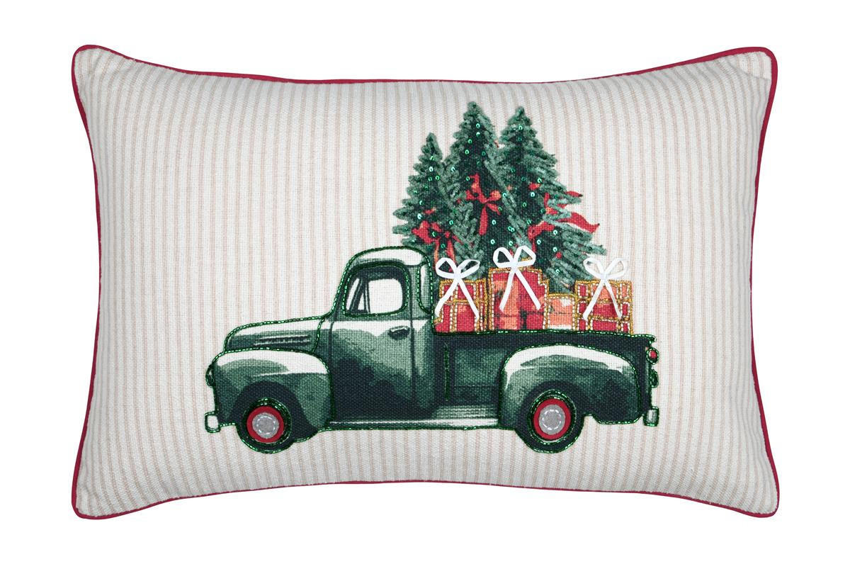 WEIHNACHTSKISSEN Print 35/55 cm - Multicolor, Naturmaterialen (55/35cm)