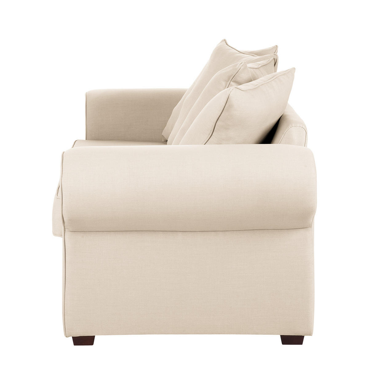 3-SITZER SOFA - Webstoff - Beige, Textil (217/84/90cm) - home24